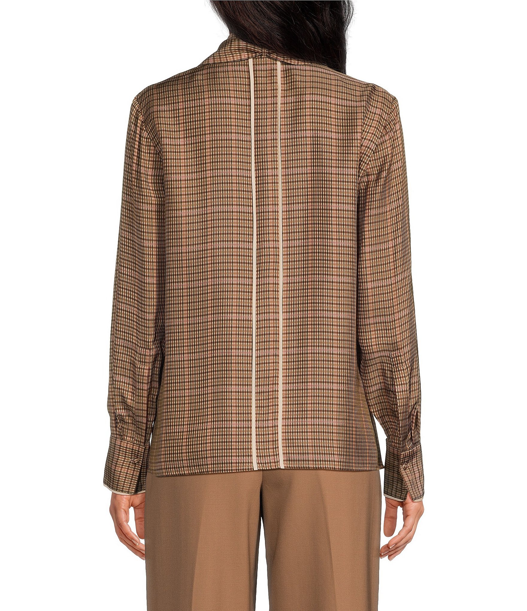 Reiss Tate Check Scarf Top