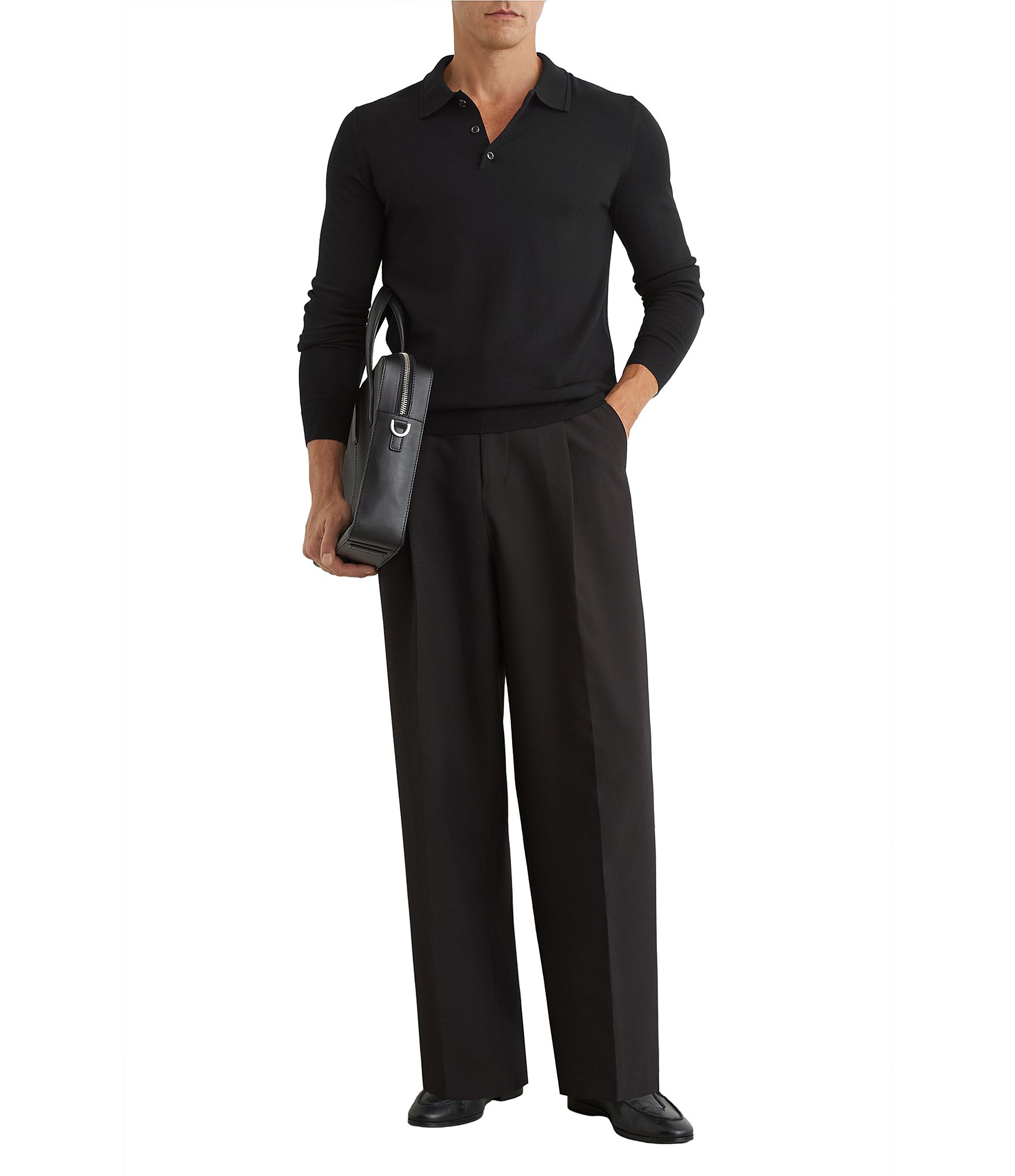 Reiss Trafford Long Sleeve Polo Shirt