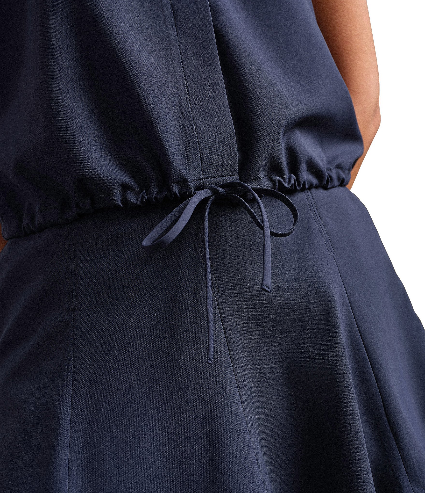 RHONE Mirage Notch Collar Sleeveless Button Front Blouse