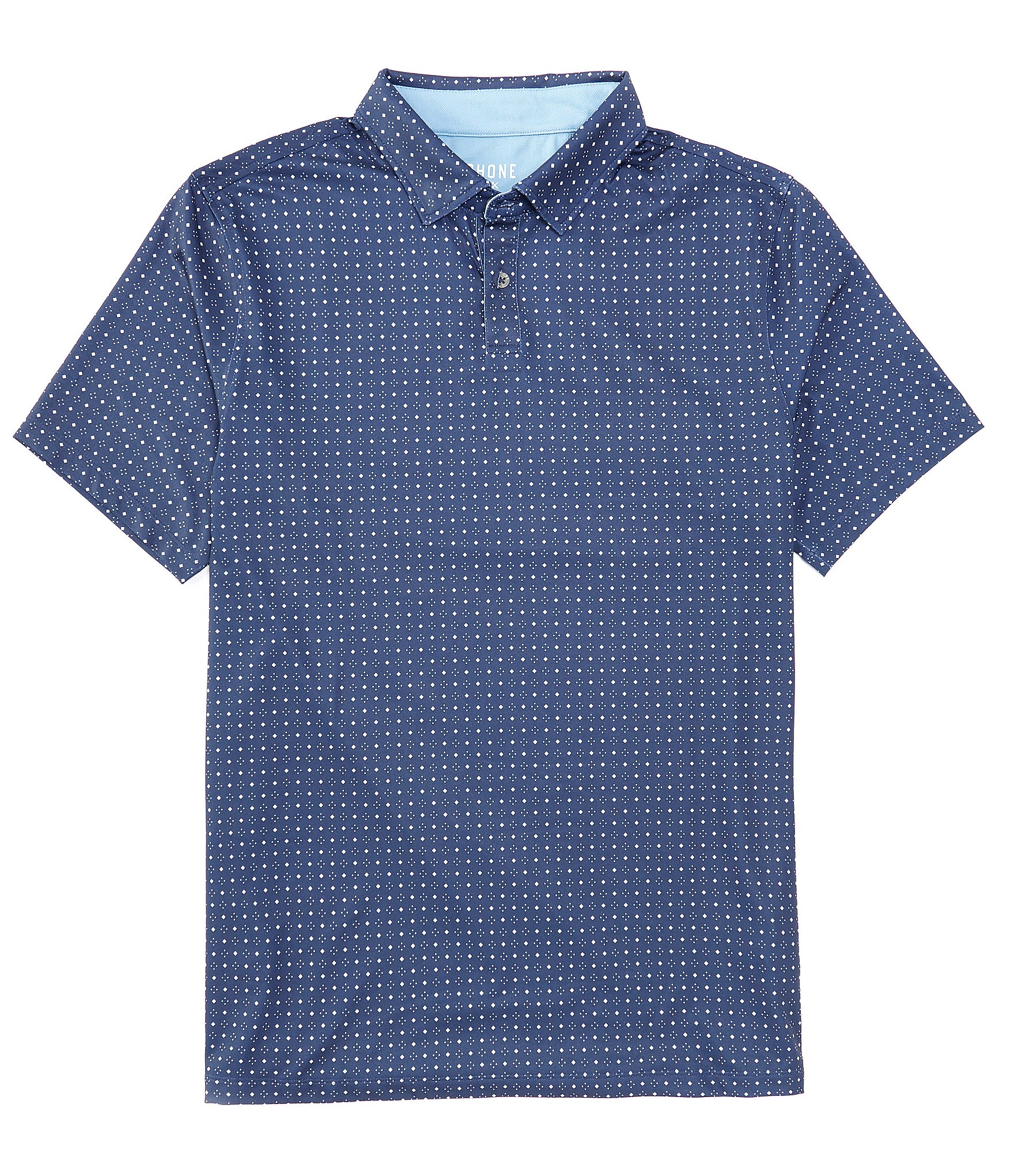 Rhone Performance Stretch Golf Sport Printed Short Sleeve Polo Shirt ...
