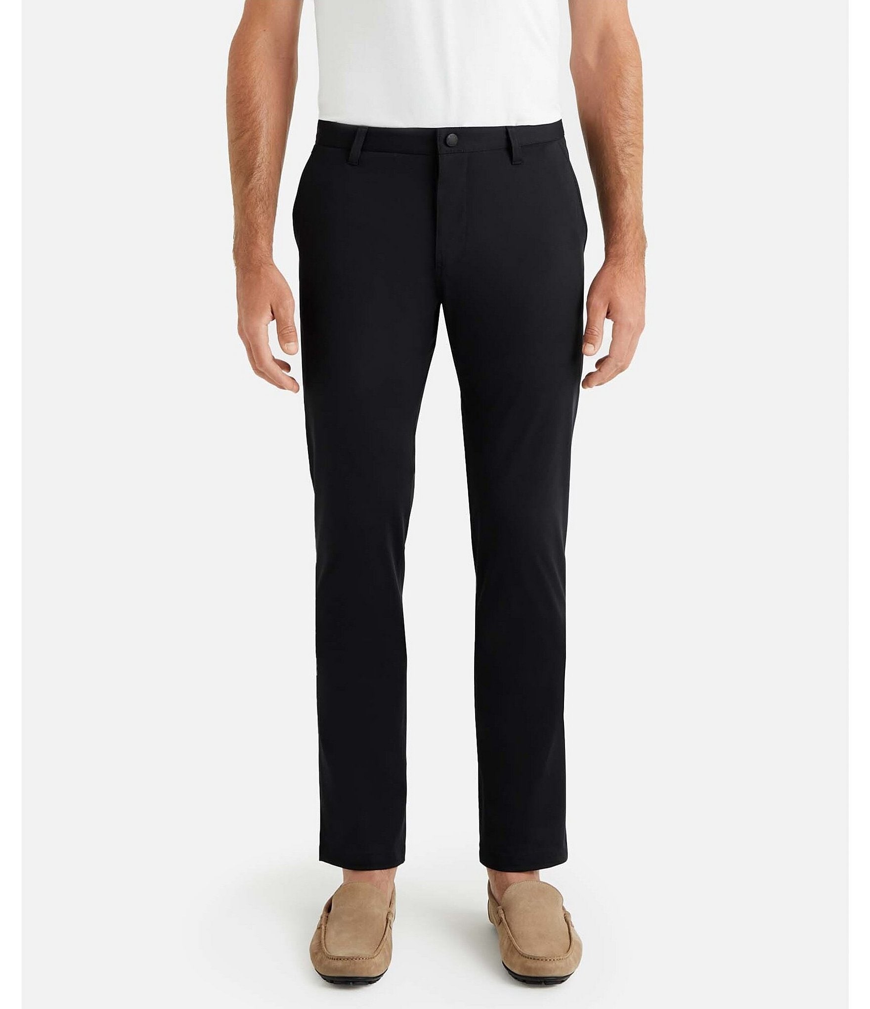 RHONE Slim Fit Flat Front Commuter Stretch Pants