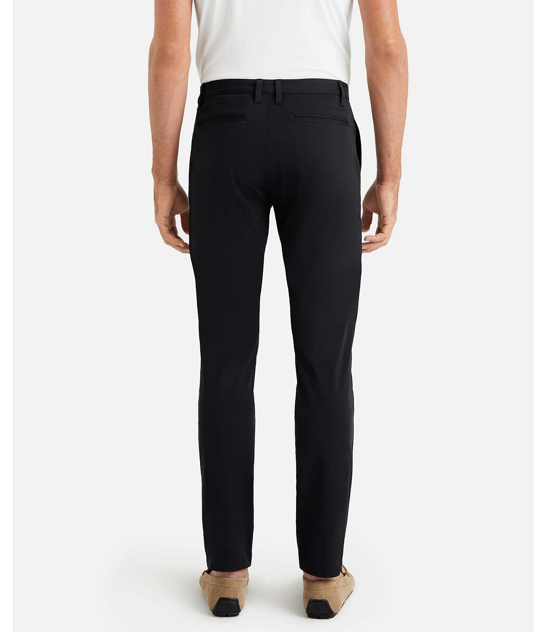 RHONE Slim Fit Flat Front Commuter Stretch Pants