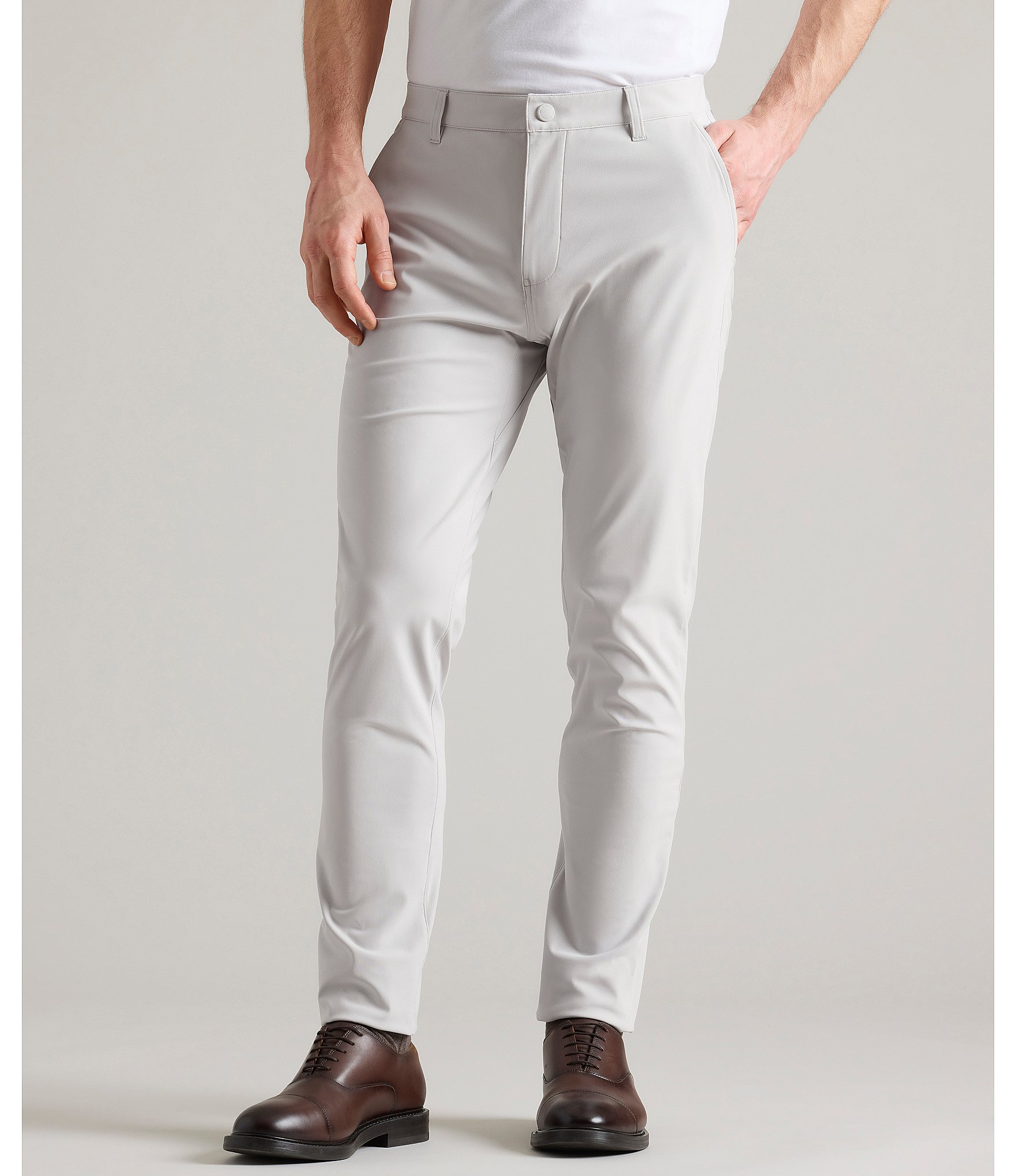 RHONE Slim Fit Flat Front Commuter Stretch Pants