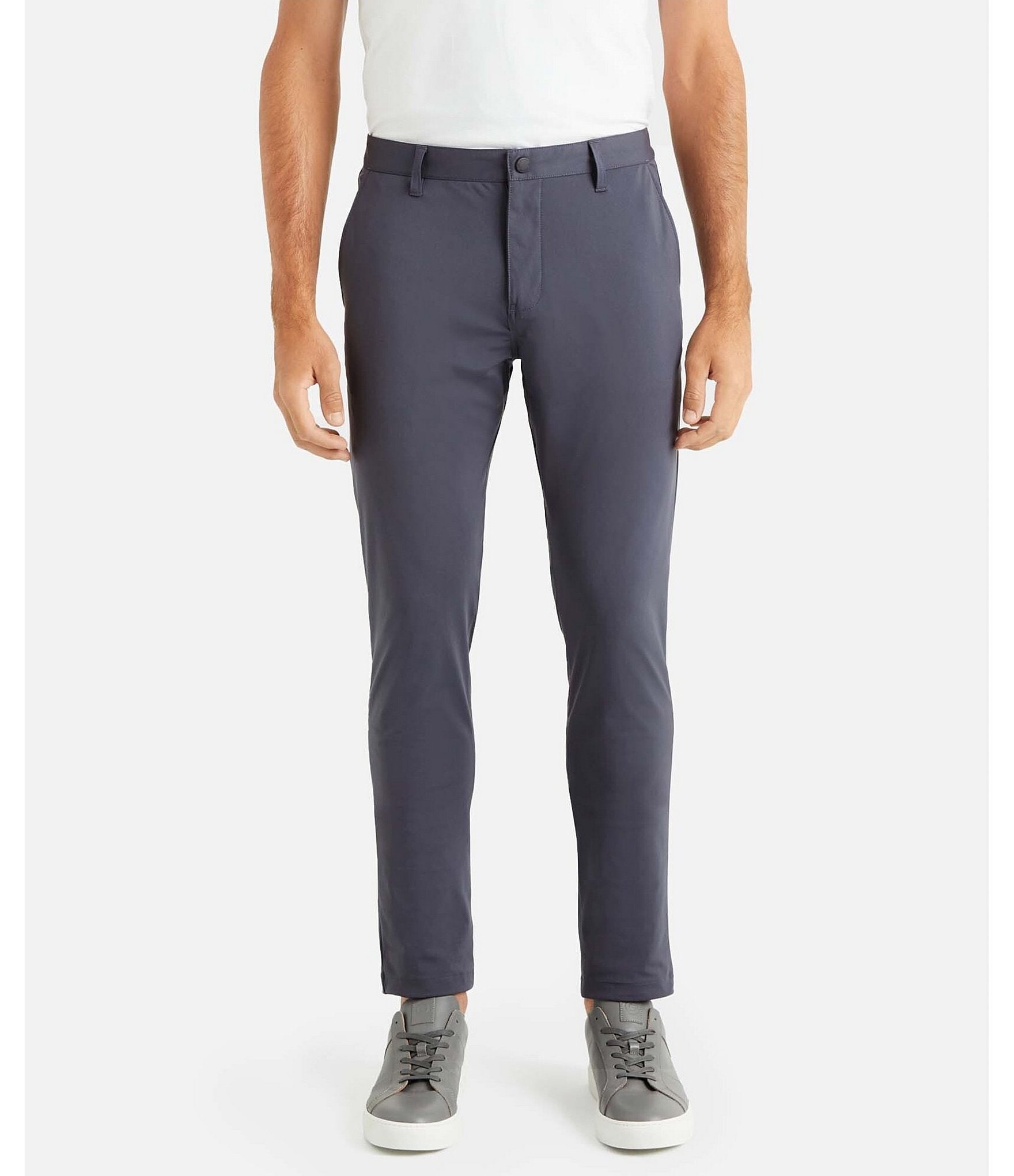 RHONE Slim Fit Flat Front Commuter Stretch Pants