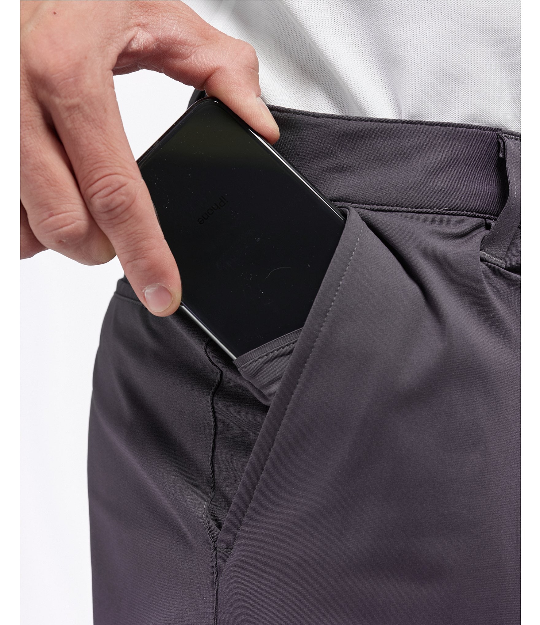 RHONE Slim Fit Flat Front Commuter Stretch Pants