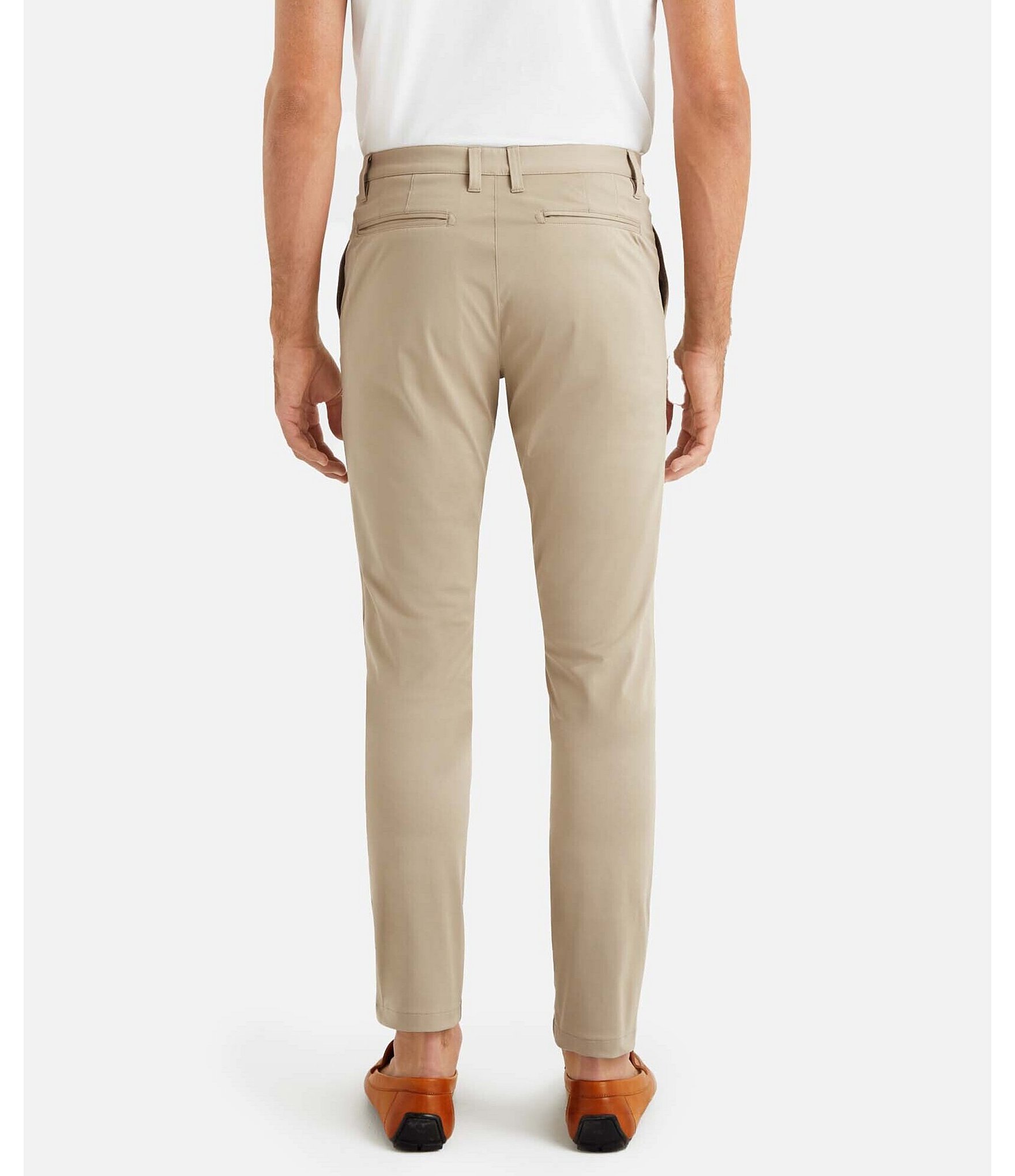 RHONE Slim Fit Flat Front Commuter Stretch Pants