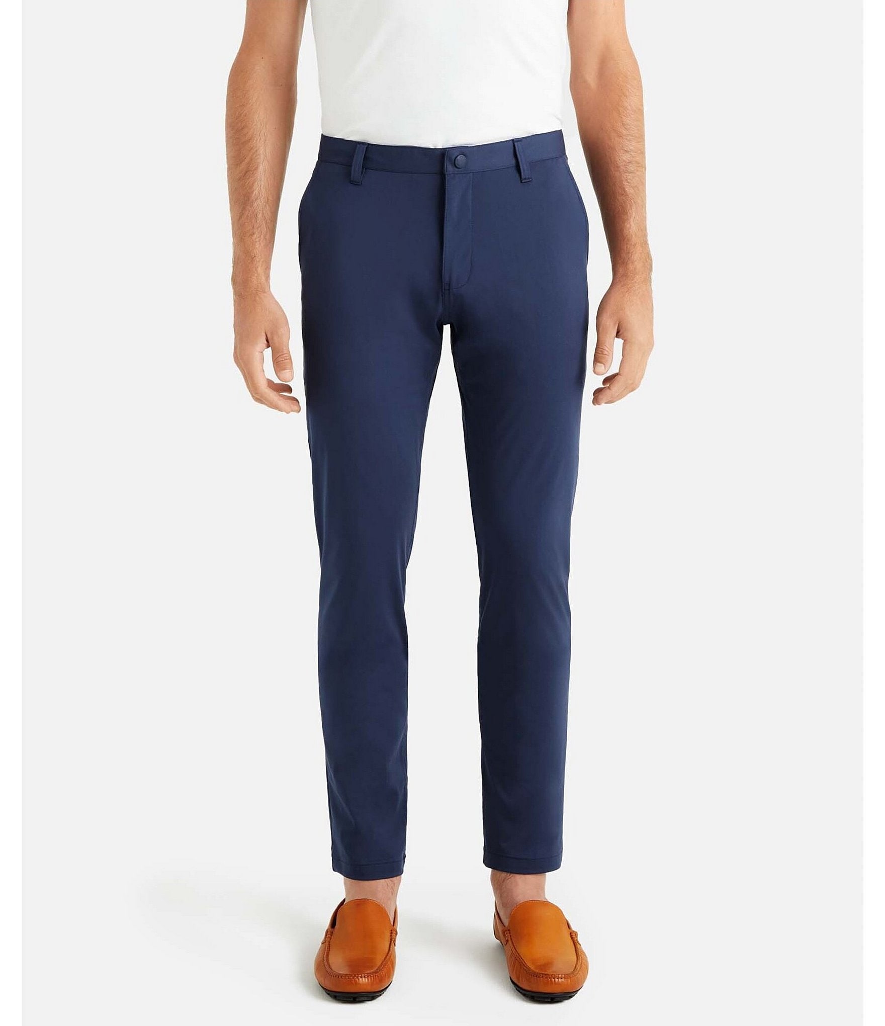 RHONE Slim Fit Flat Front Commuter Stretch Pants