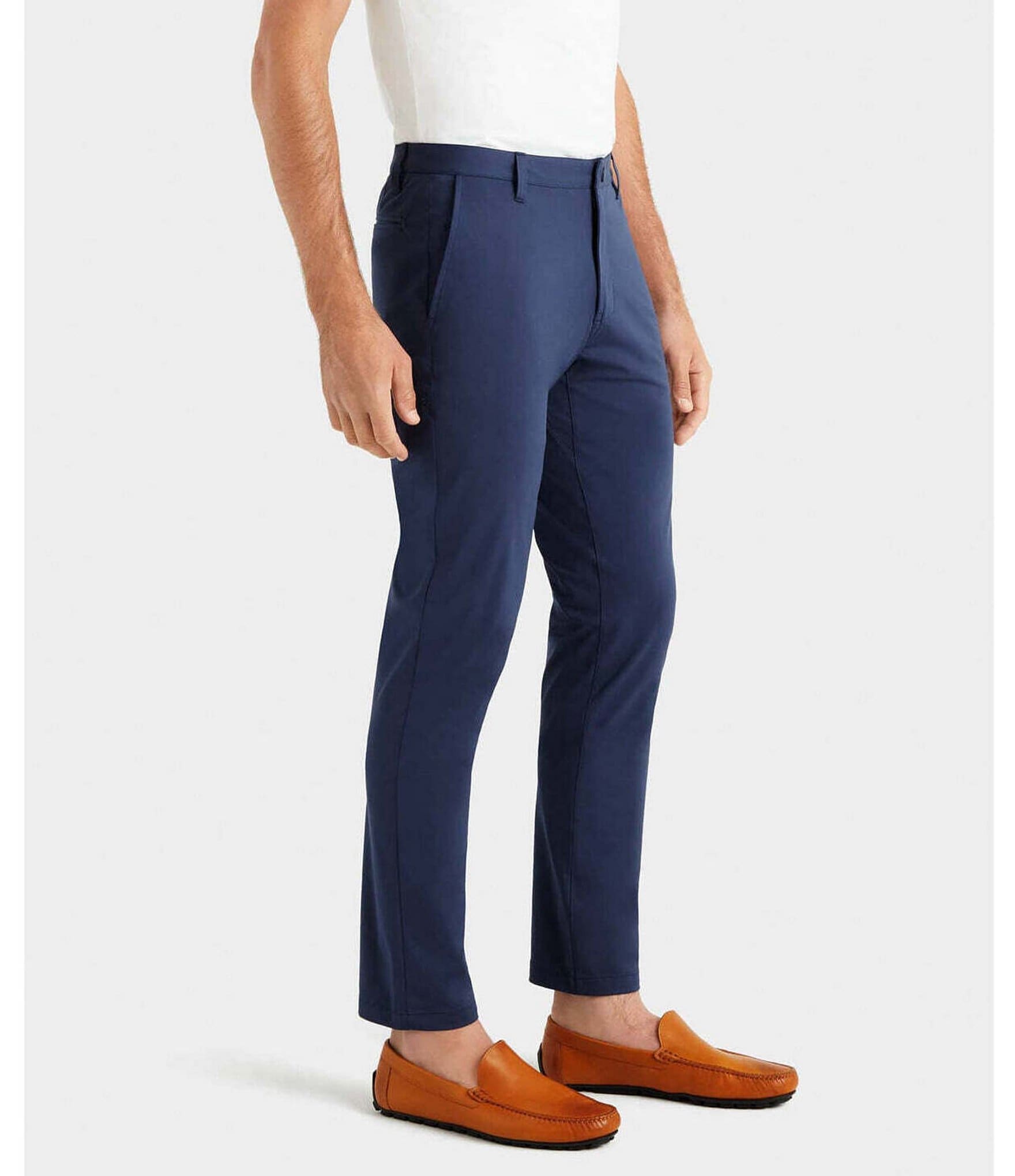 RHONE Slim Fit Flat Front Commuter Stretch Pants