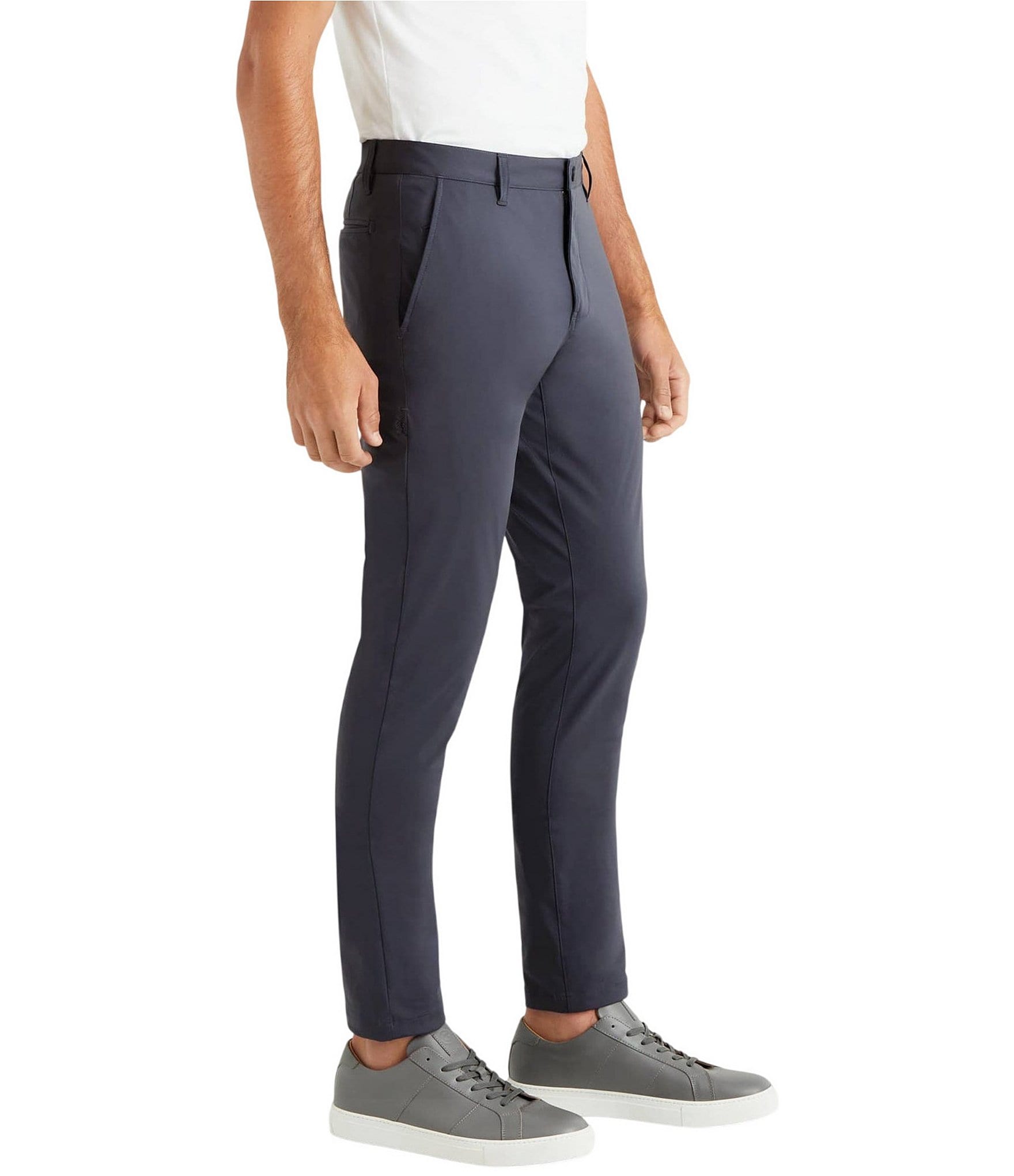 RHONE Slim Fit Flat Front Commuter Stretch Pants