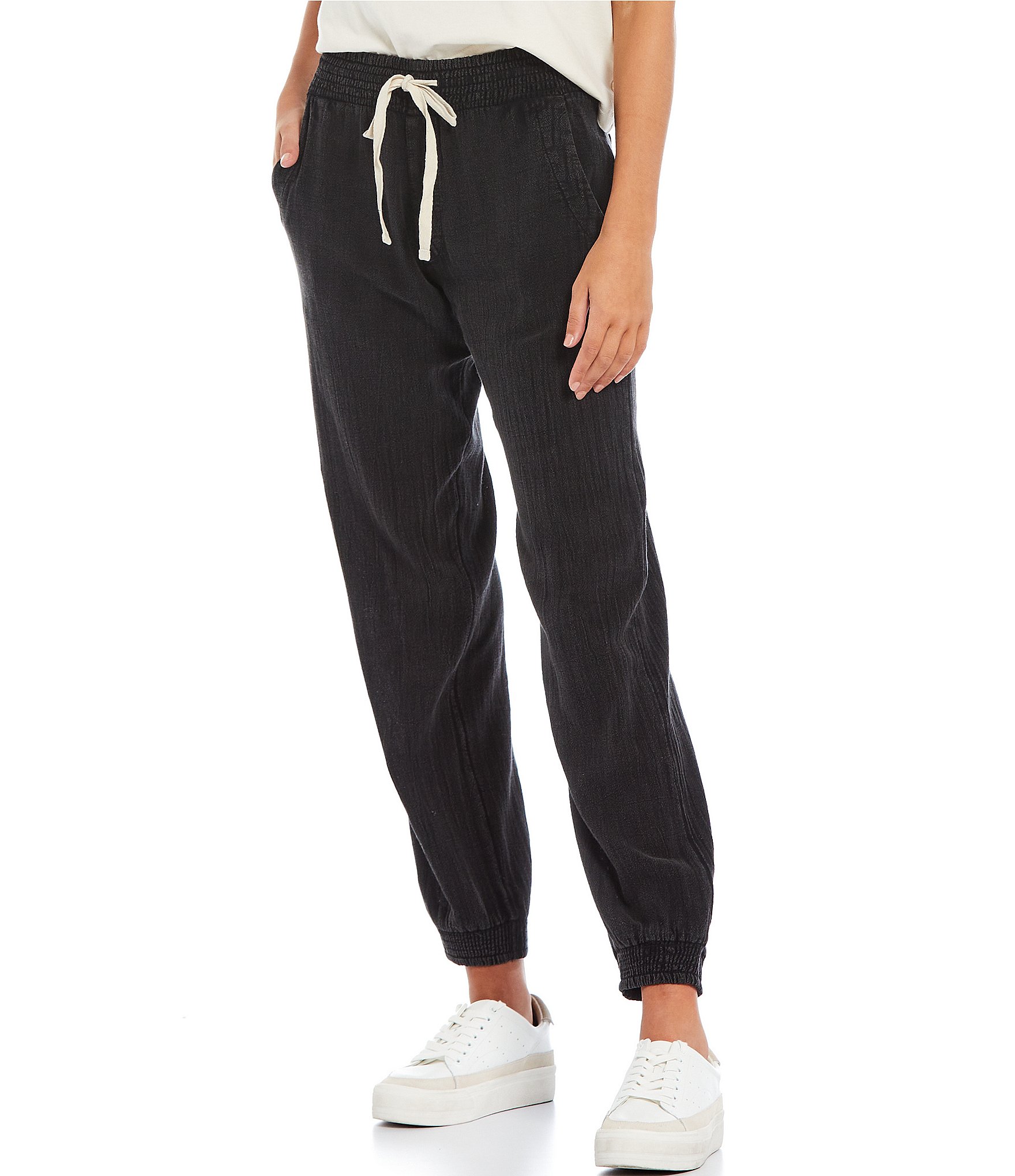 Cotton Jogger Pyjama Pants - Vetiver floral