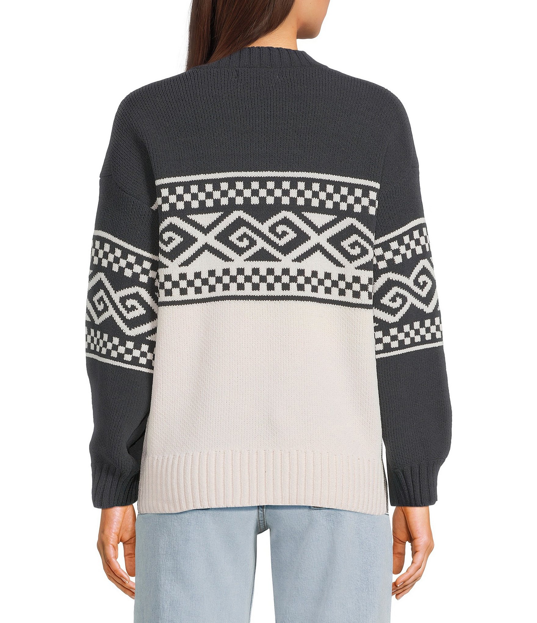 Rip Curl Cosmic Kiss Long Sleeve Mixed-Media Chenille Sweater