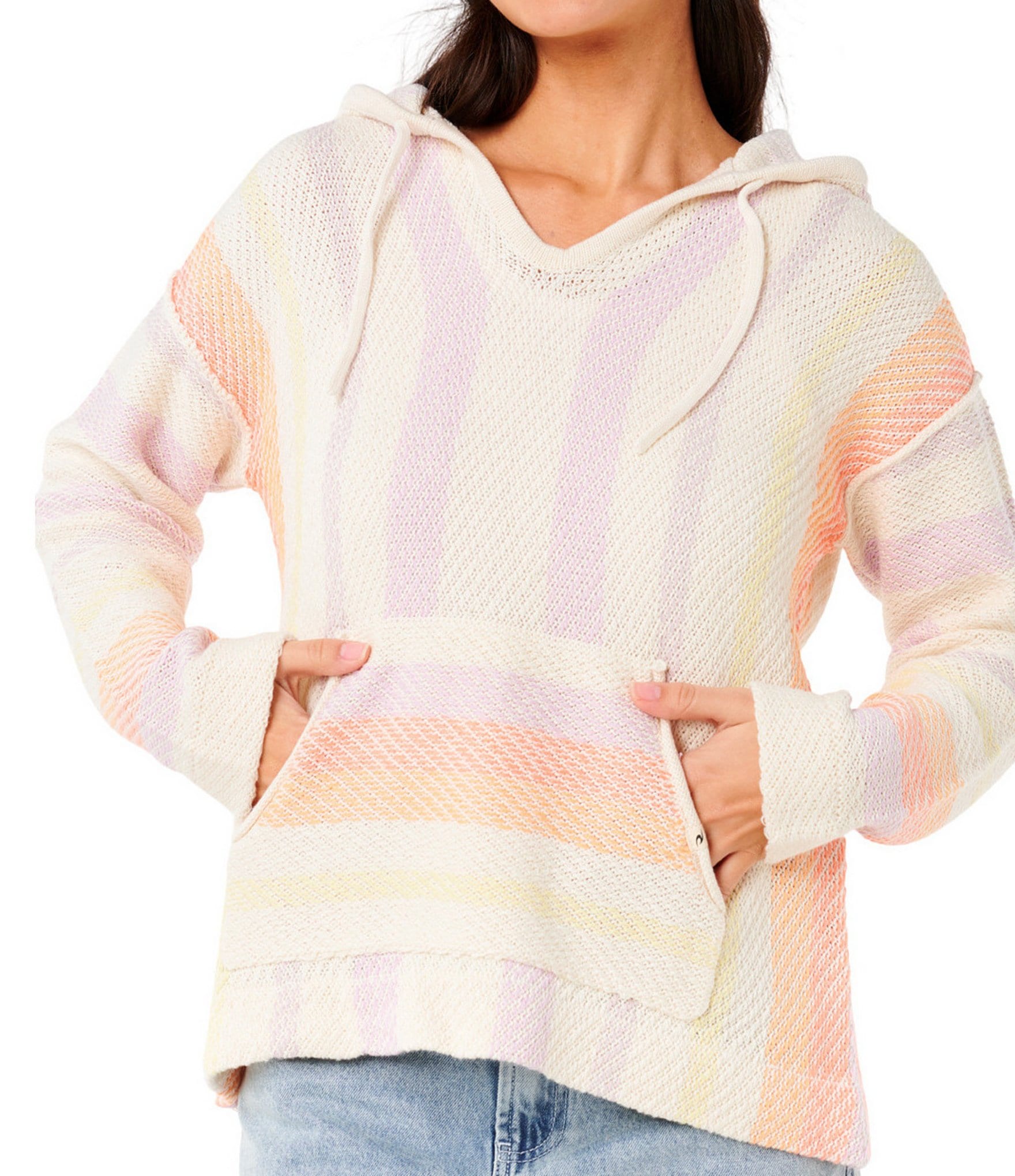 Rip Curl Neon Isles Long Sleeve Striped Poncho