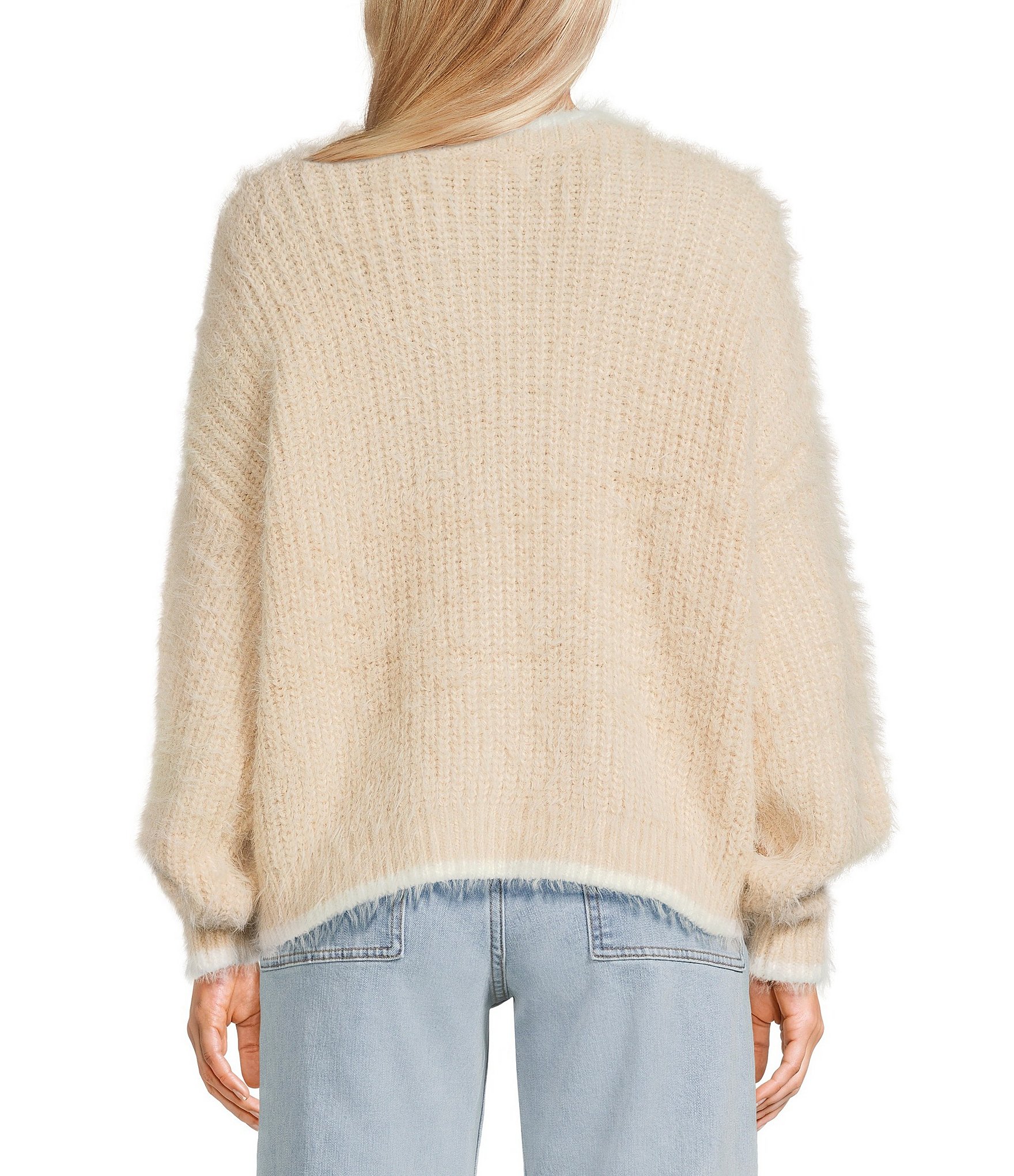 Rip Curl Shore Break Long Sleeve Yarn-Dyed-Stripe Wool-Blend Cardigan