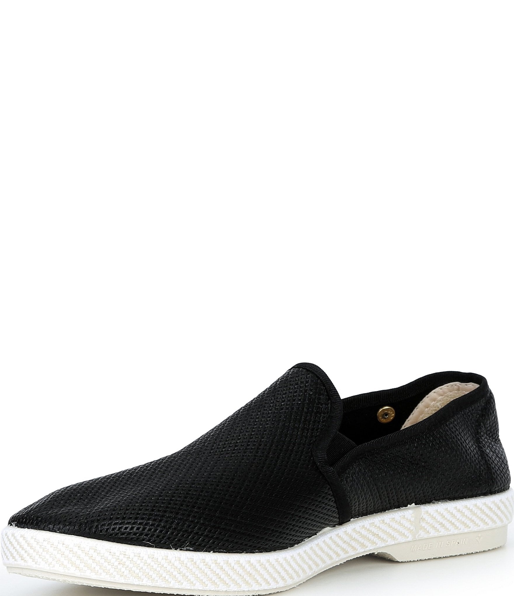 Rivieras Men's Leather Diamond Embossed Slip On Loafers