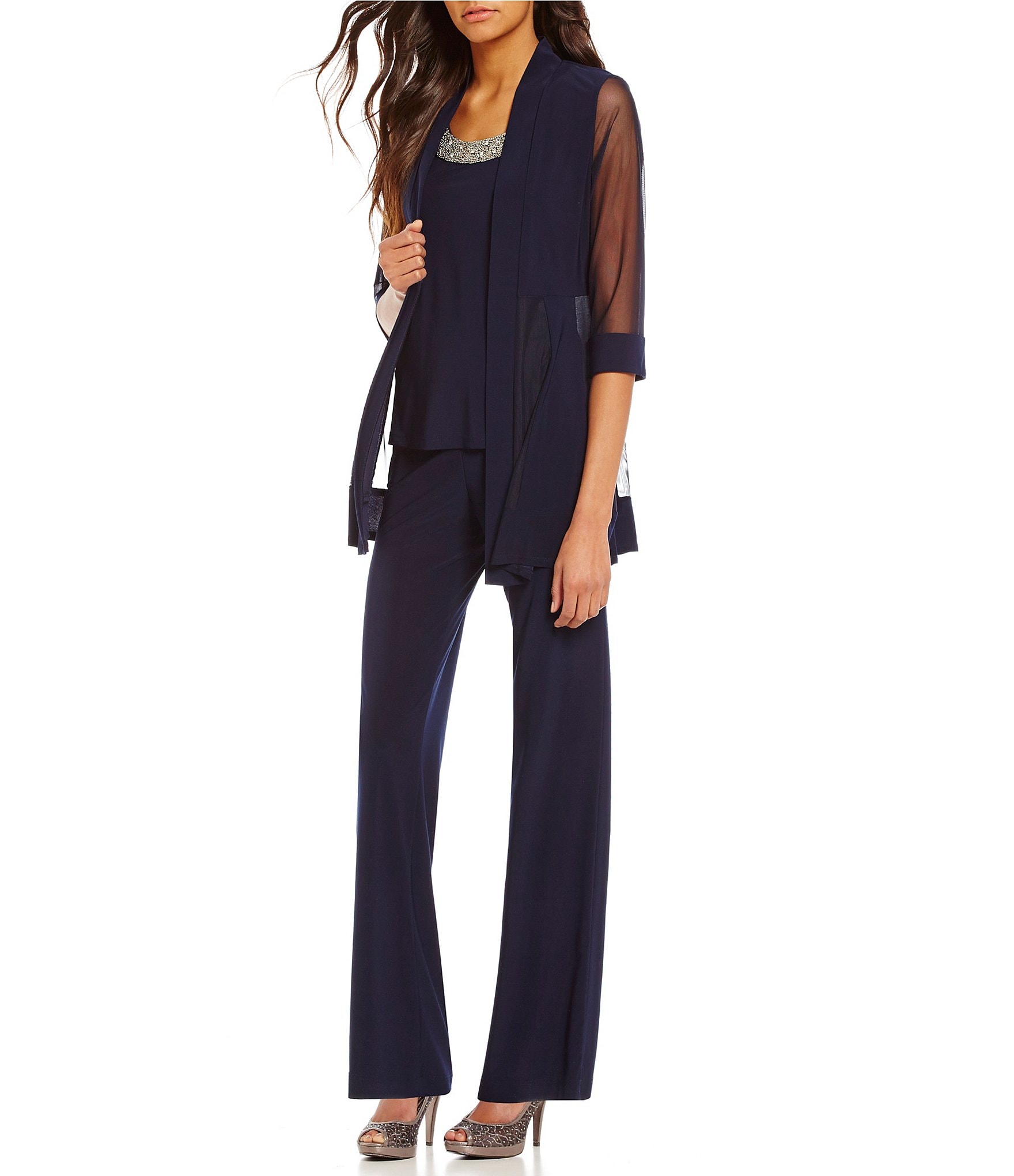 macy's evening wear pant suits