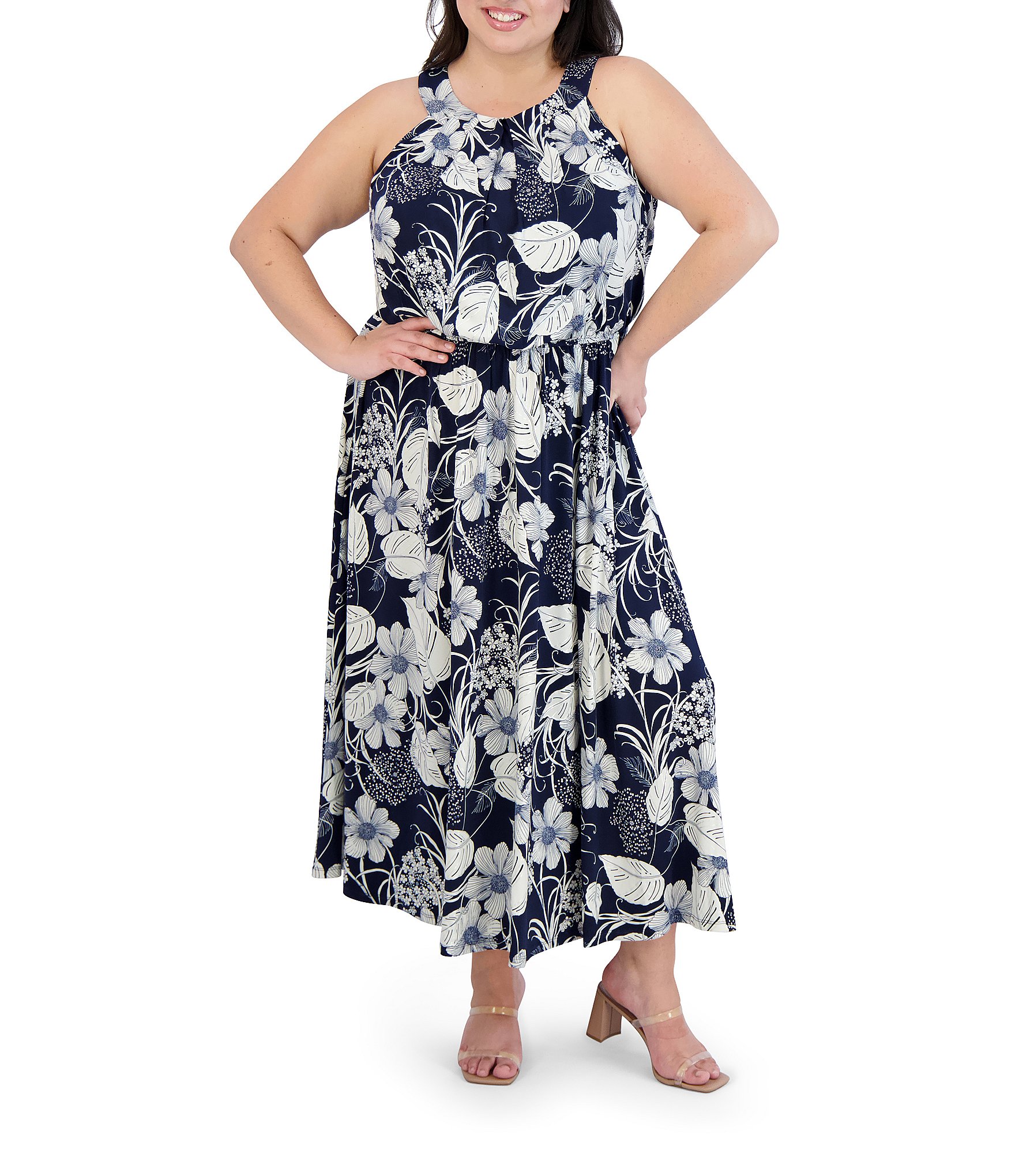 halter dress: Women's Plus-Size Dresses