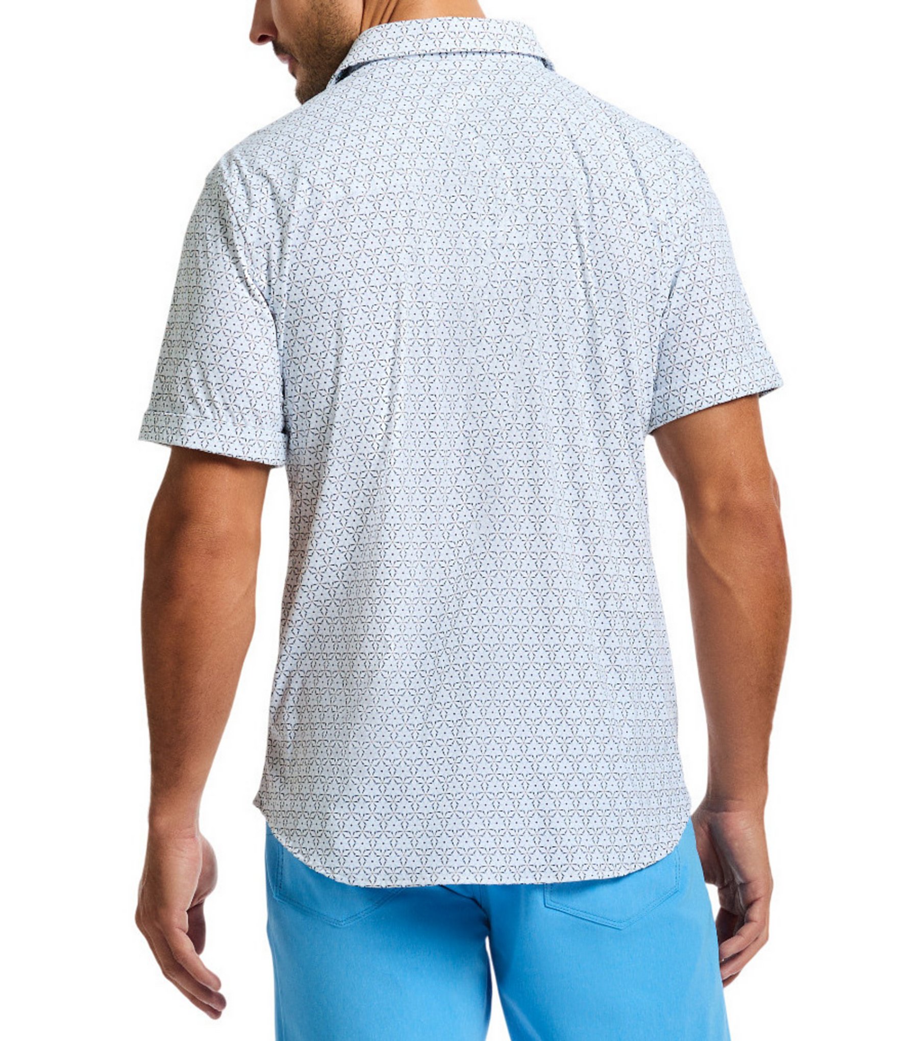 Robert Graham Avalon Stretch Knit Short Sleeve Woven Shirt