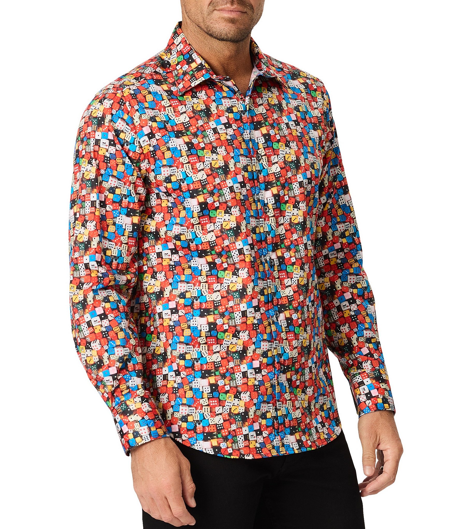 Robert Graham Snake Eyes Long Sleeve Woven Shirt