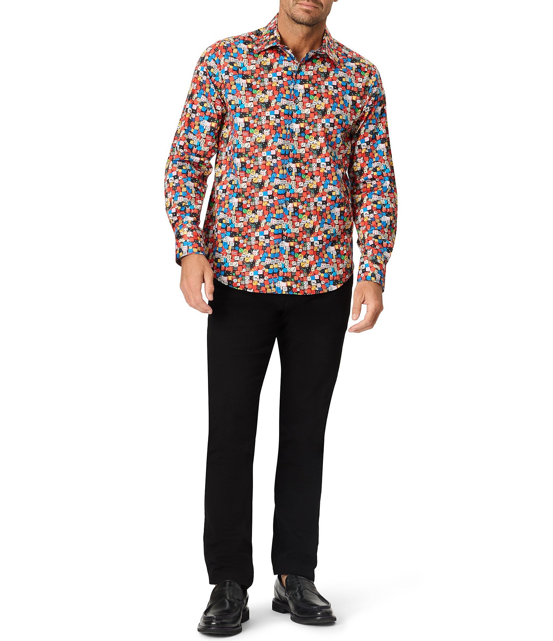 Robert Graham Snake Eyes Long Sleeve Woven Shirt
