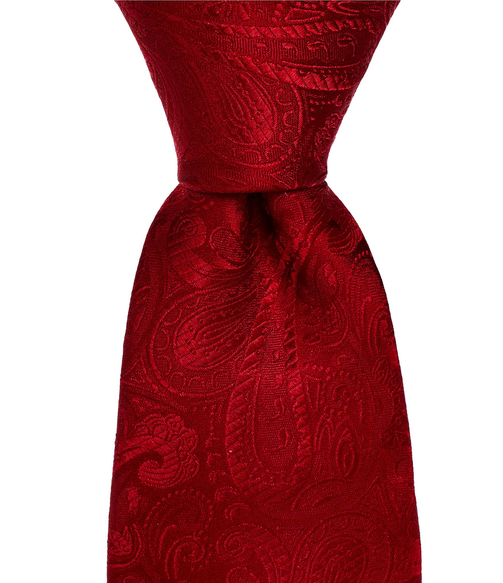 Robert Graham Solid Paisley 3 1/4#double; Silk Tie