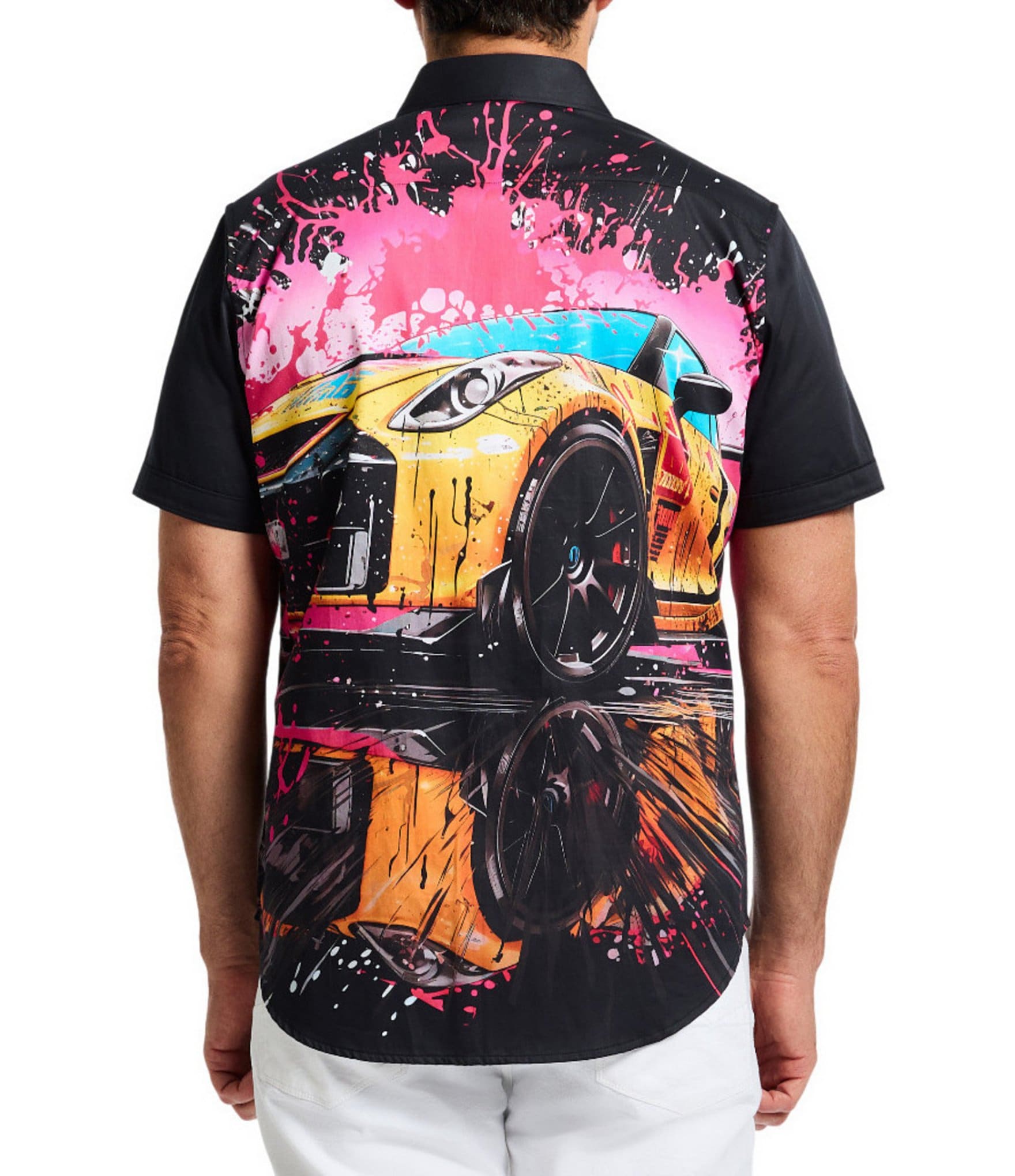 Robert Graham Splash Drifter Stretch Short Sleeve Woven Shirt