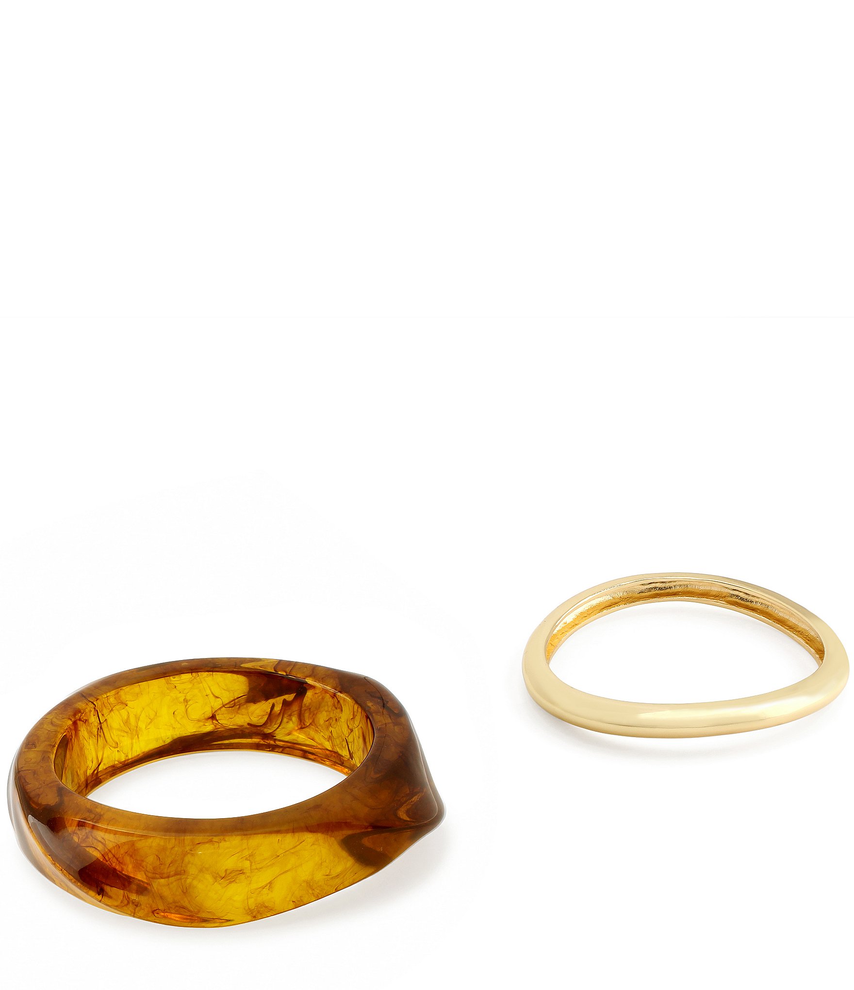 Robert Lee Morris Soho Brown Resin Bangle Bracelet Set
