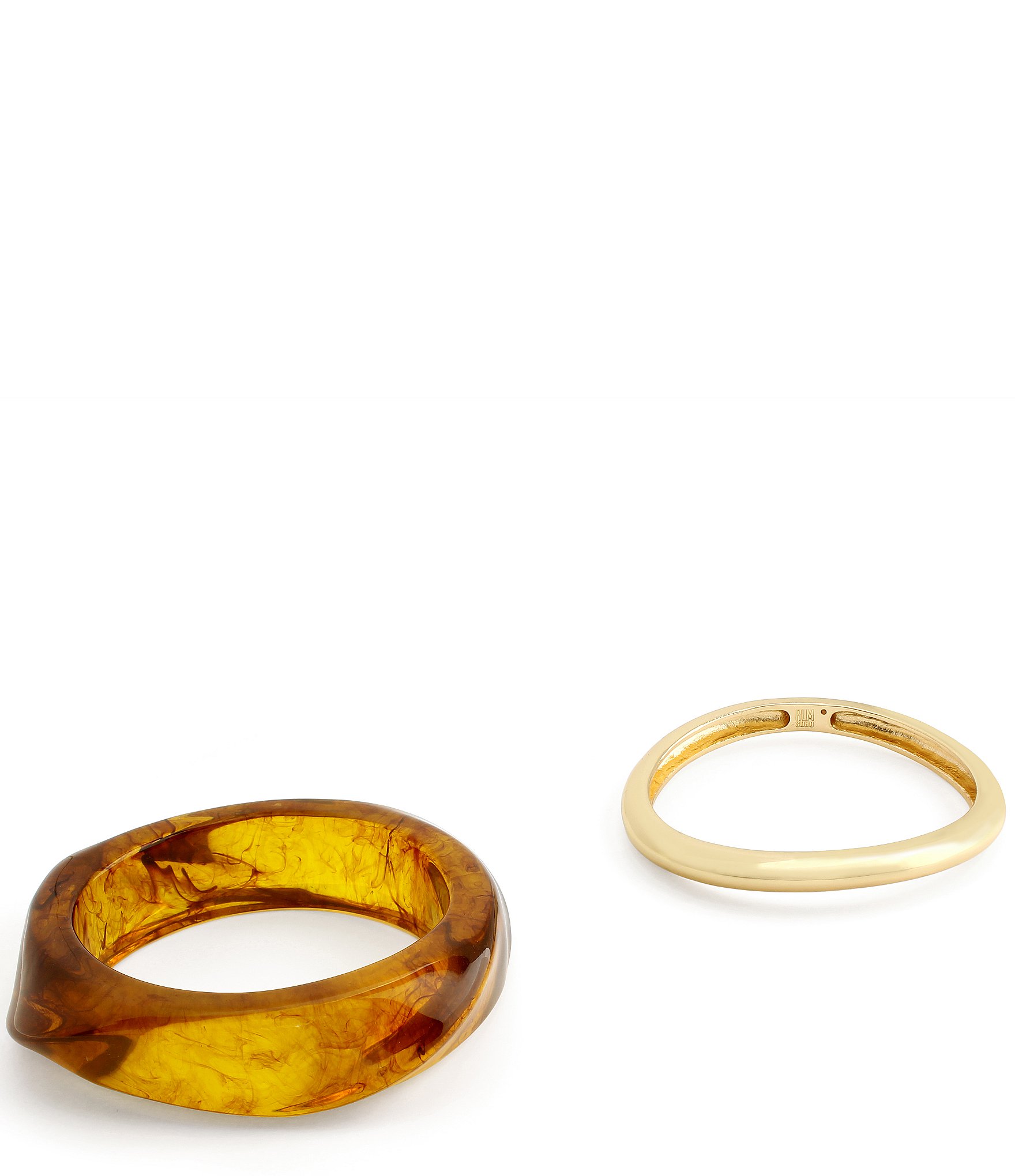 Robert Lee Morris Soho Brown Resin Bangle Bracelet Set
