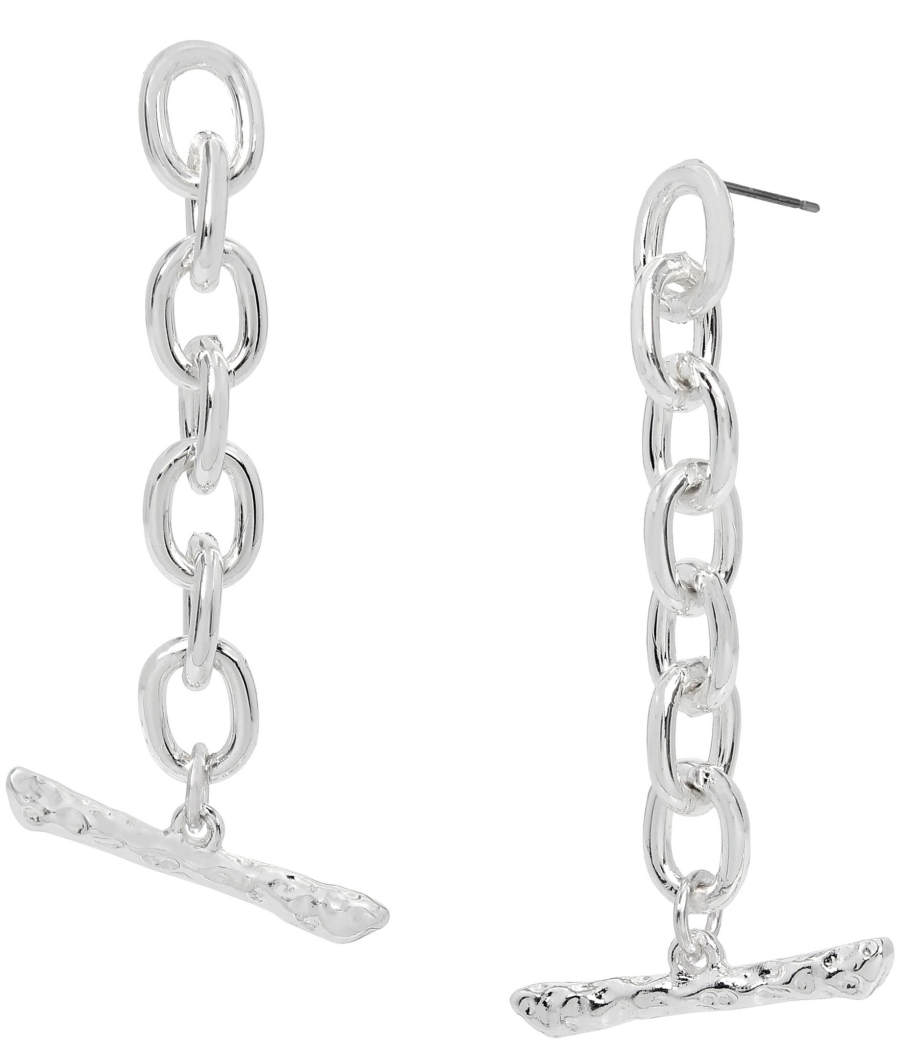 Robert Lee Morris Soho Chain Toggle Drop Earrings