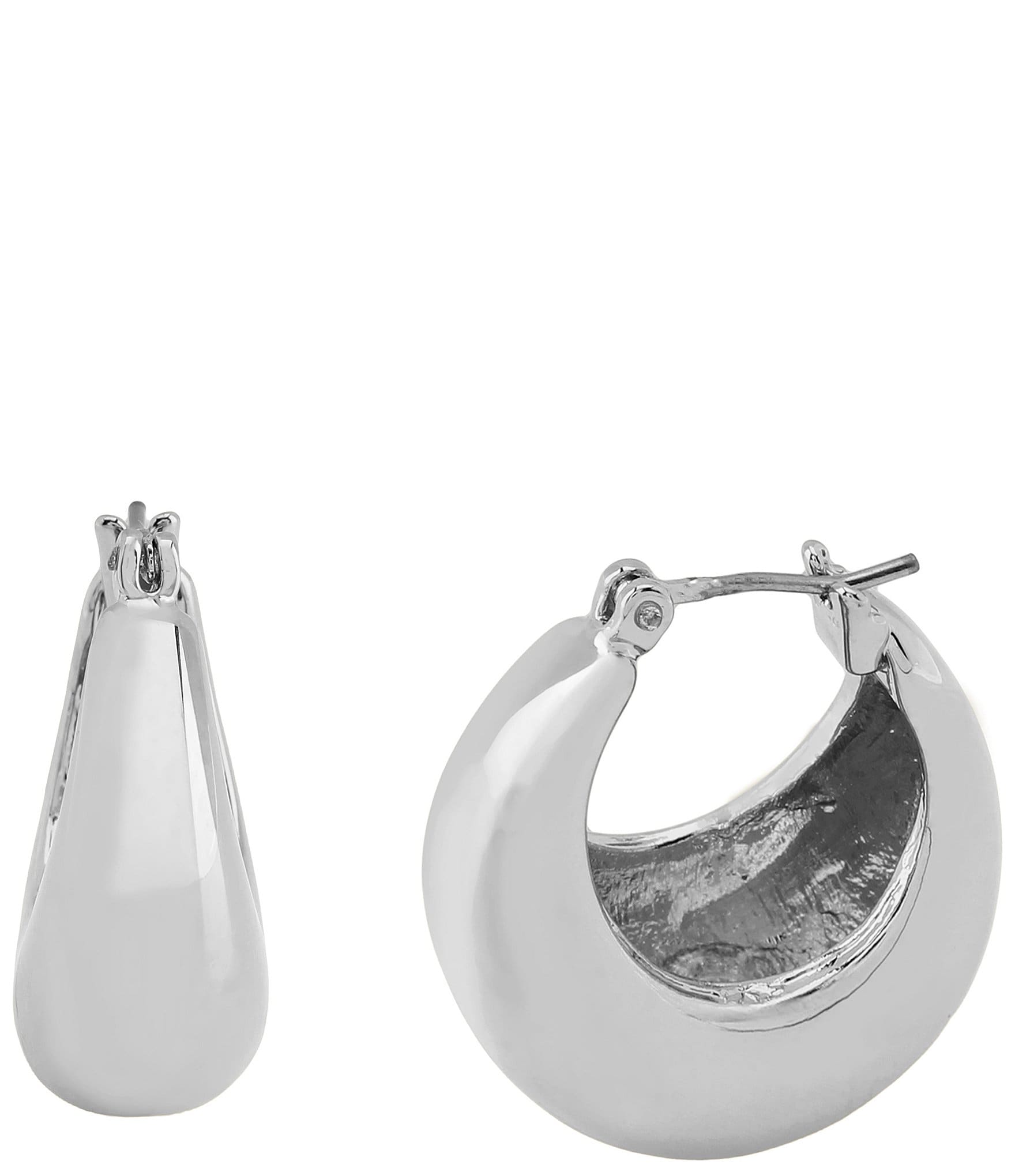 Robert Lee Morris Soho Chubby Huggie Hoop Earrings