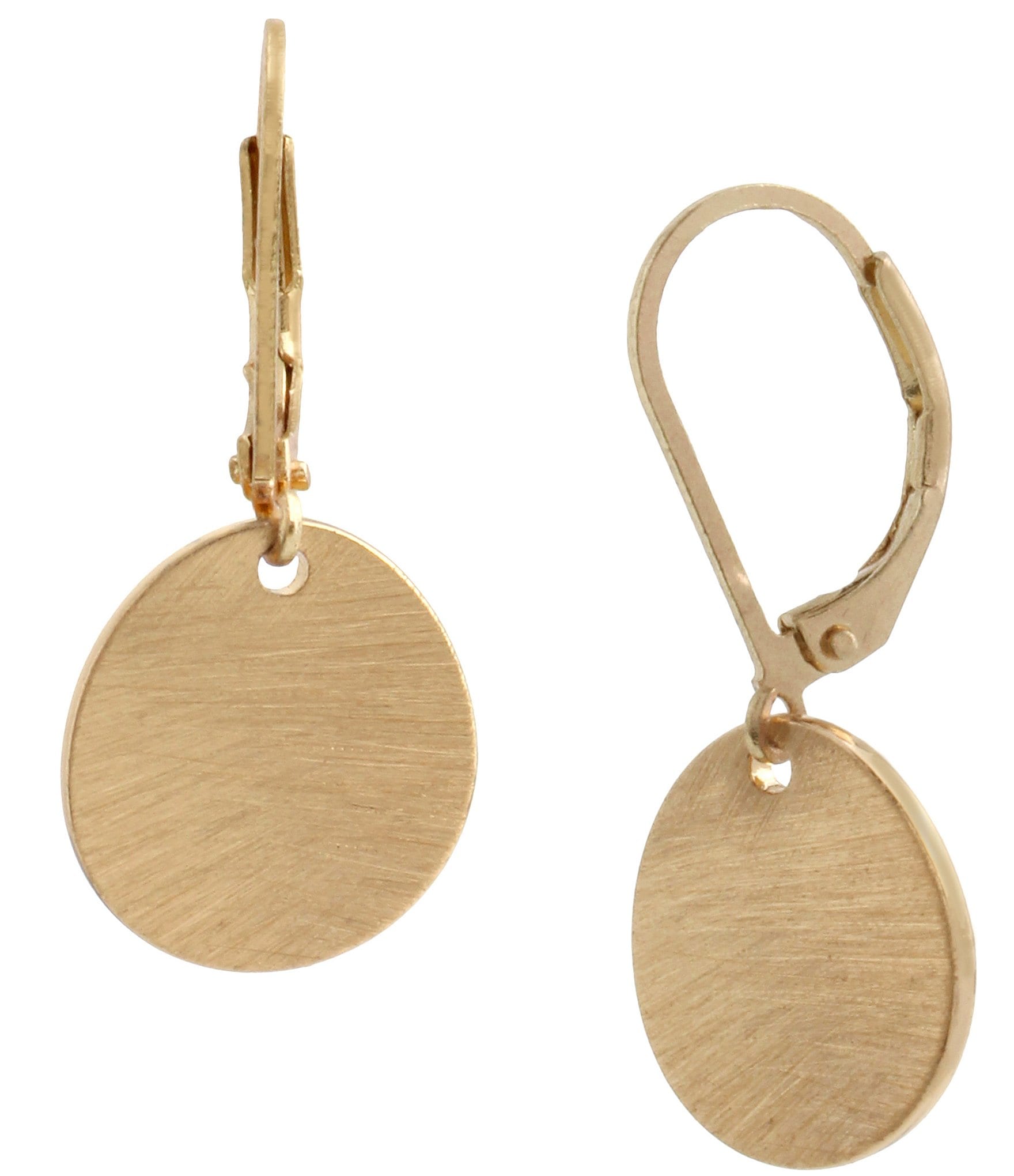 Robert Lee Morris Soho Disc Paved Drop Earrings