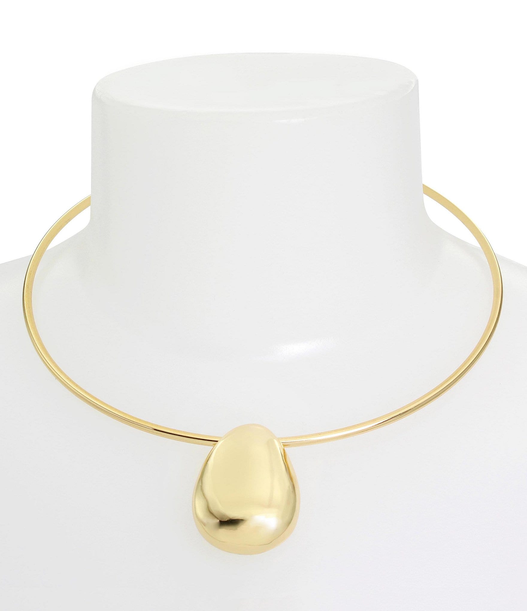 Robert Lee Morris Soho Dome Pendant Wire Collar Necklace