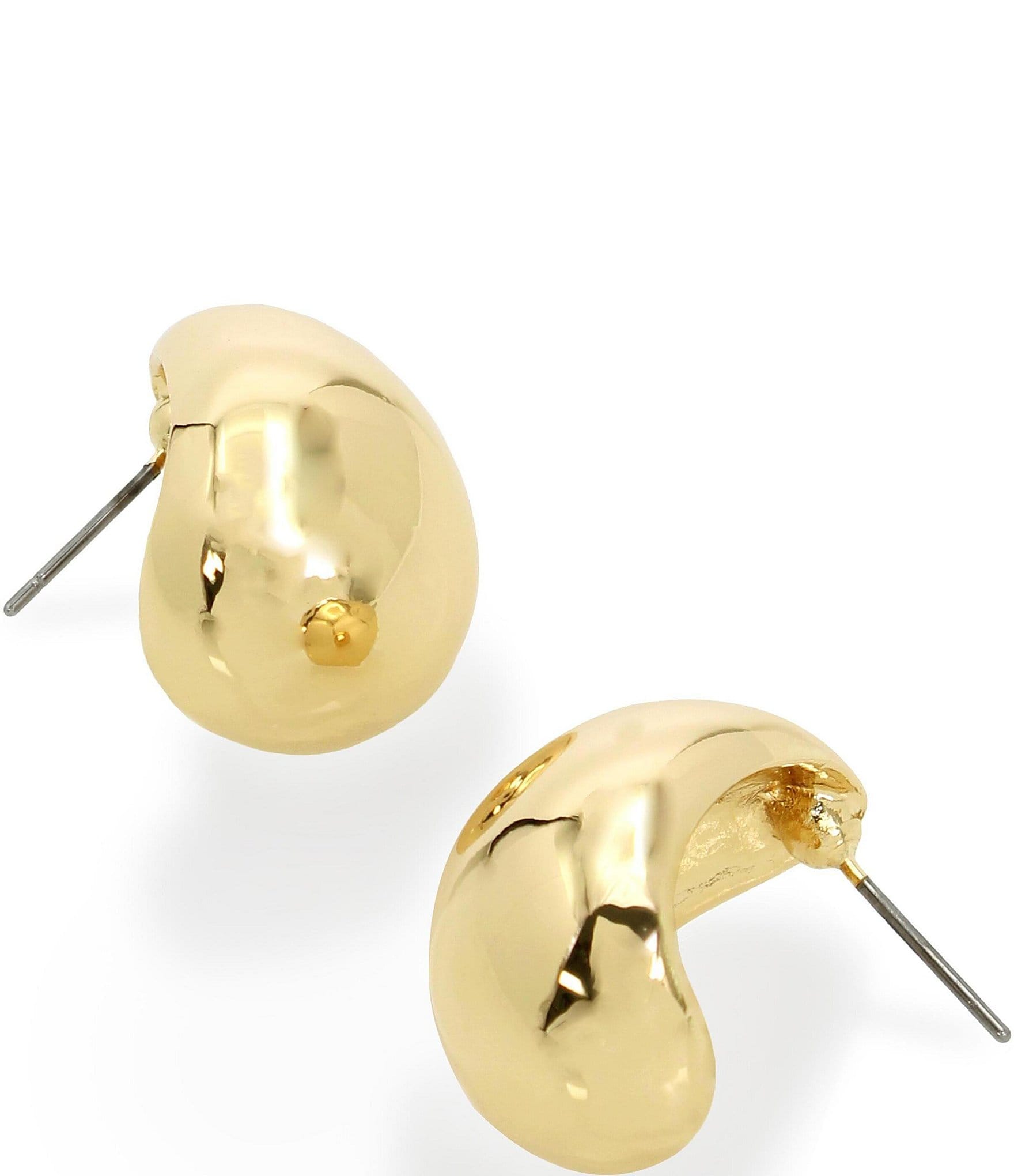 Robert Lee Morris Soho Domed Metal Hoop Earrings