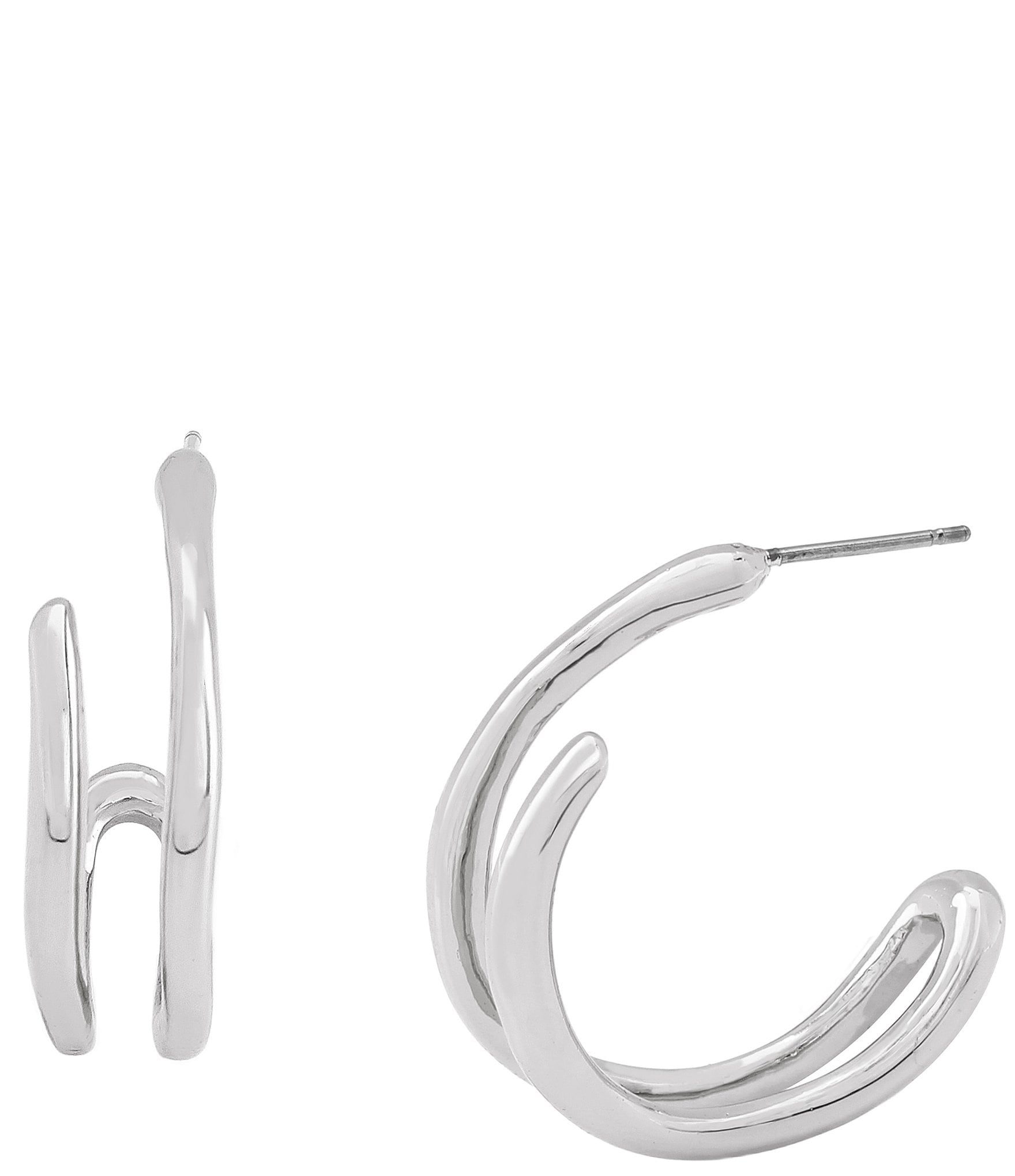 Robert Lee Morris Soho Fluid Bypass Hoop Earrings