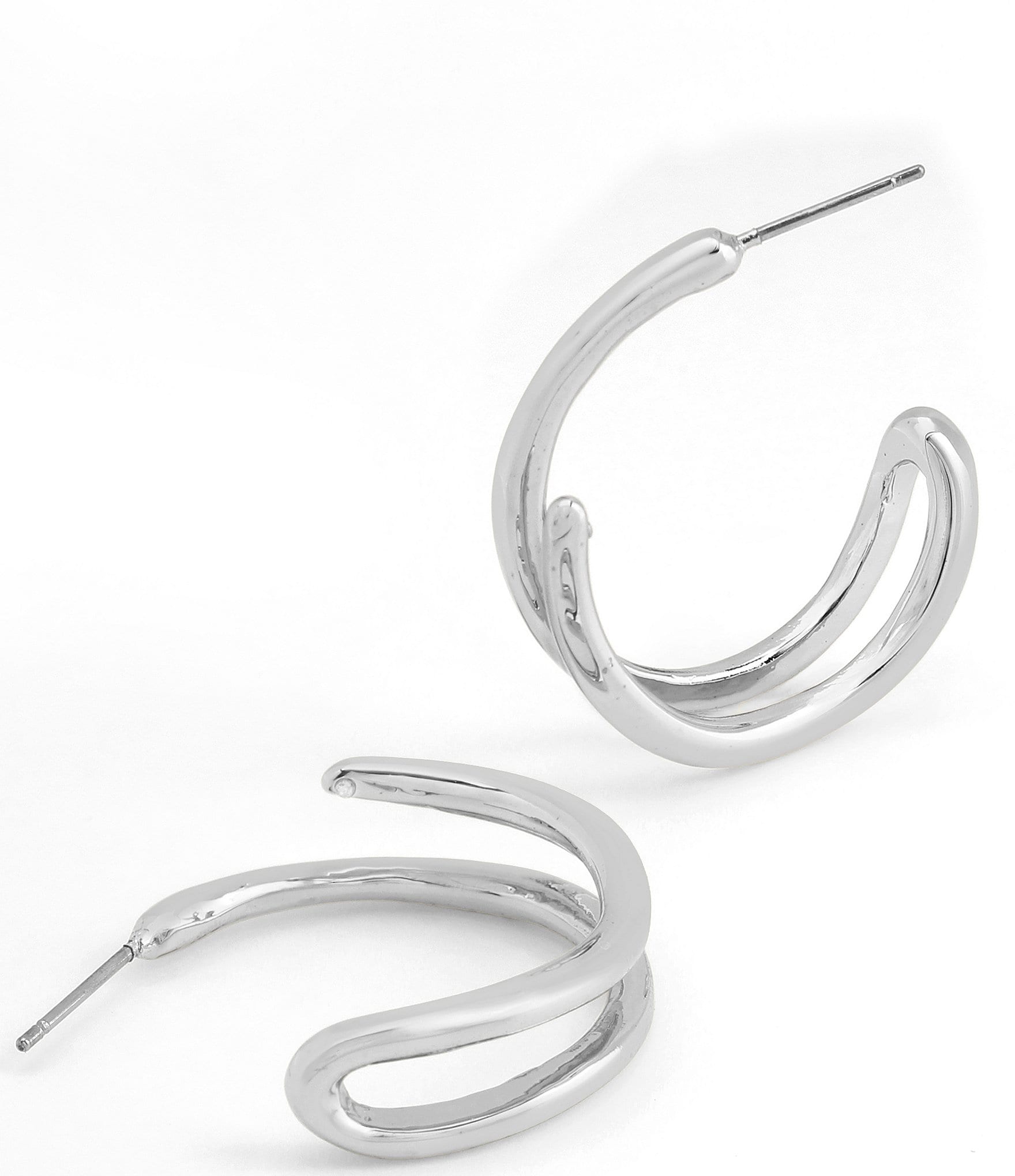 Robert Lee Morris Soho Fluid Bypass Hoop Earrings