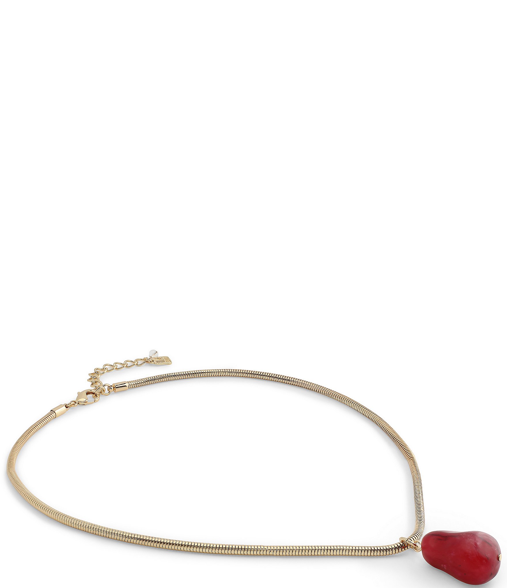 Robert Lee Morris Soho Jasper Stone Short Pendant Necklace