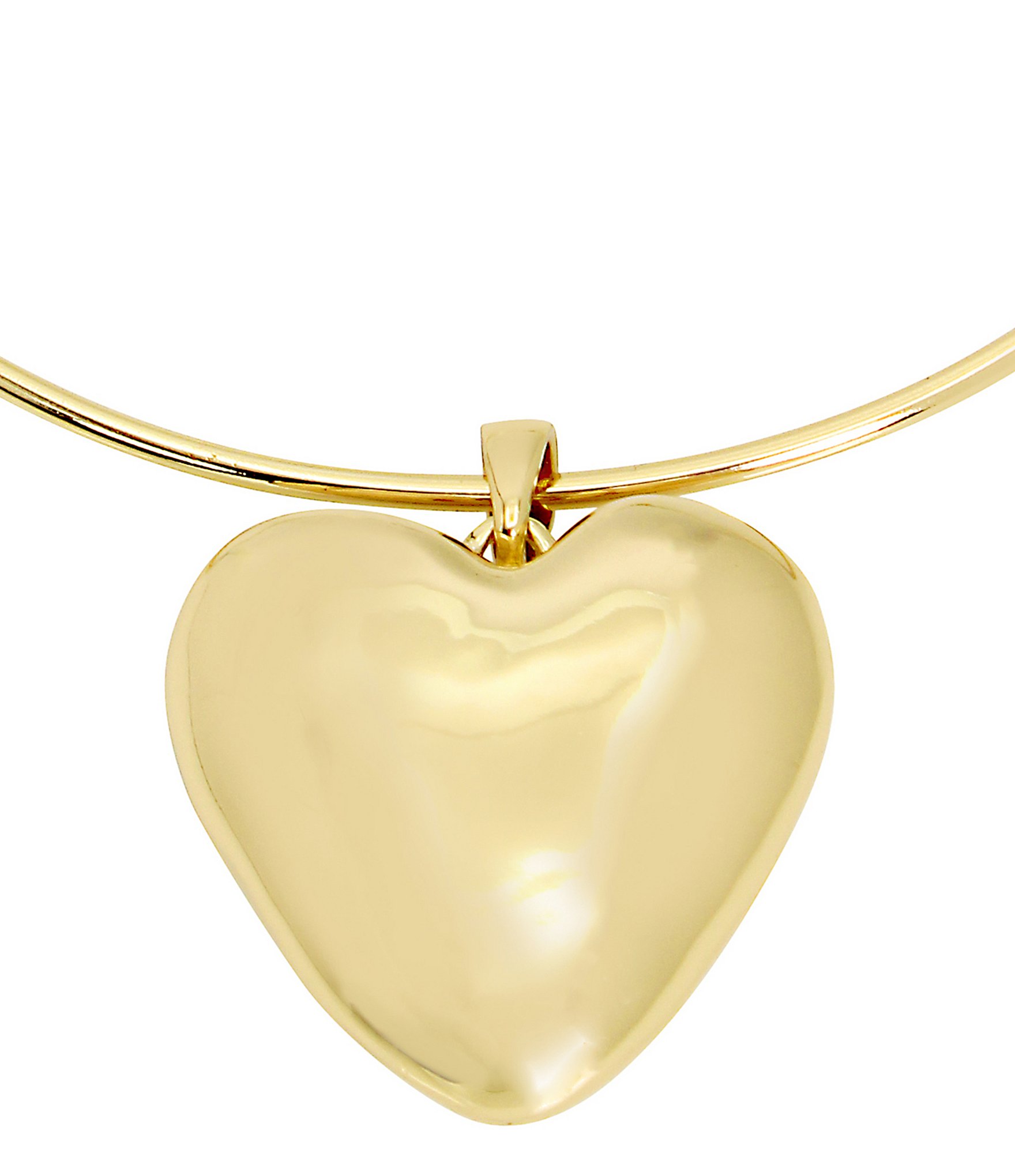 Robert Lee Morris Soho Large Puffy Heart Short Pendant Necklace