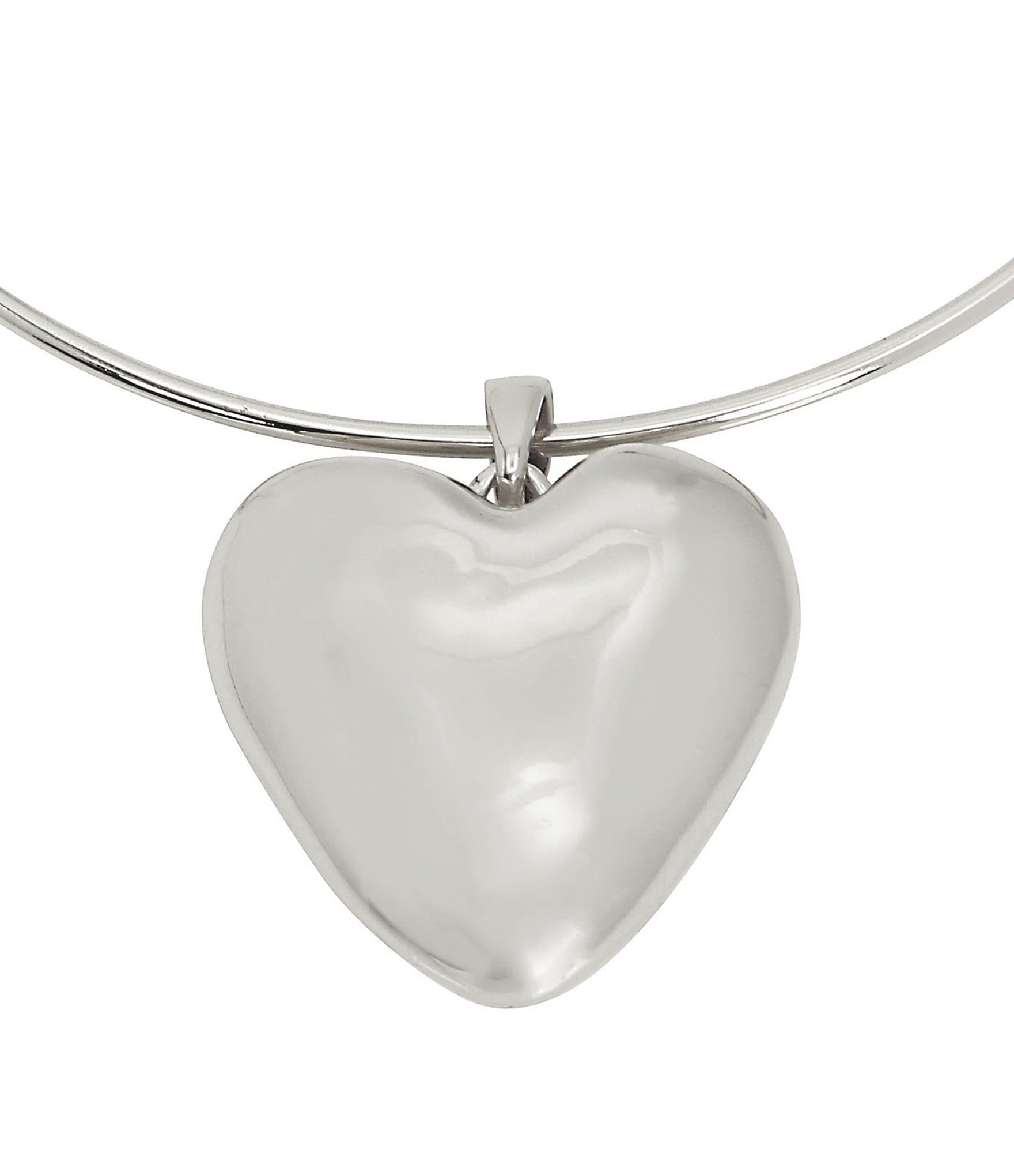 Robert Lee Morris Soho Large Puffy Heart Short Pendant Necklace