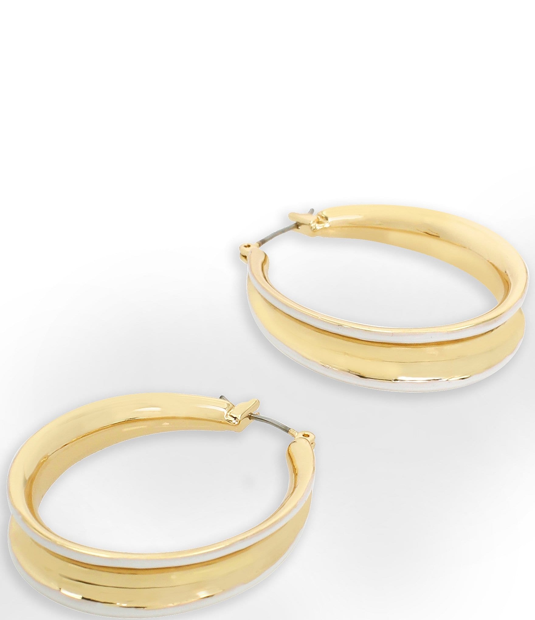 Robert Lee Morris Soho Molten Patina Curved Hoop Earrings