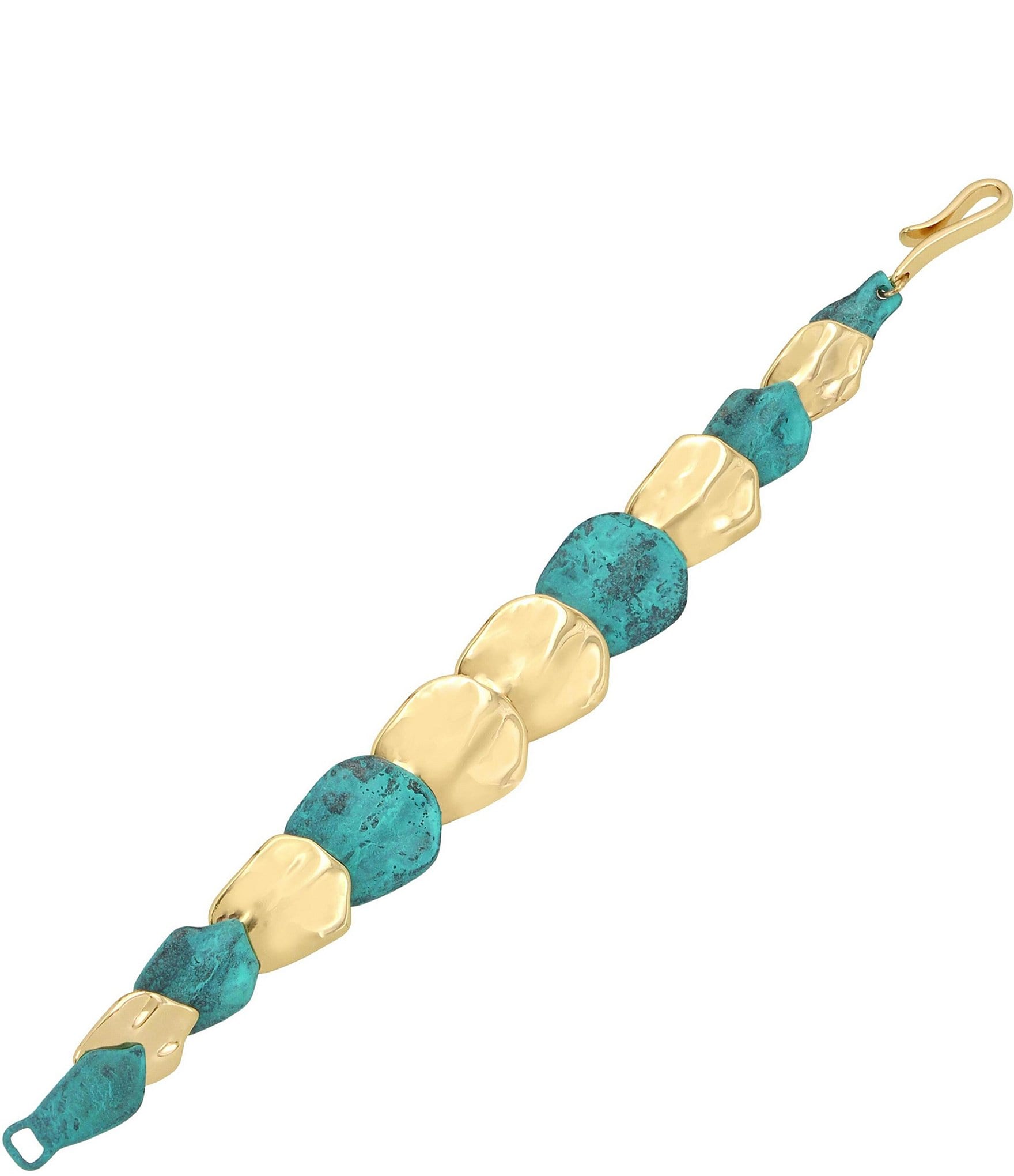 Robert Lee Morris Soho Patina Petal Layered Line Bracelet