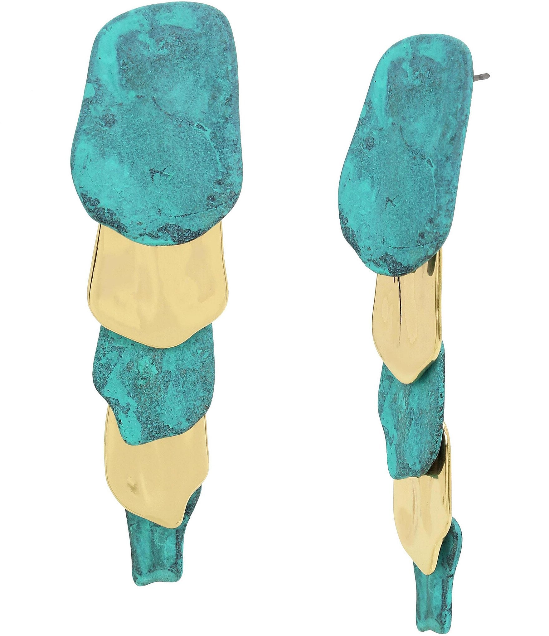 Robert Lee Morris Soho Patina Statement Linear Earrings