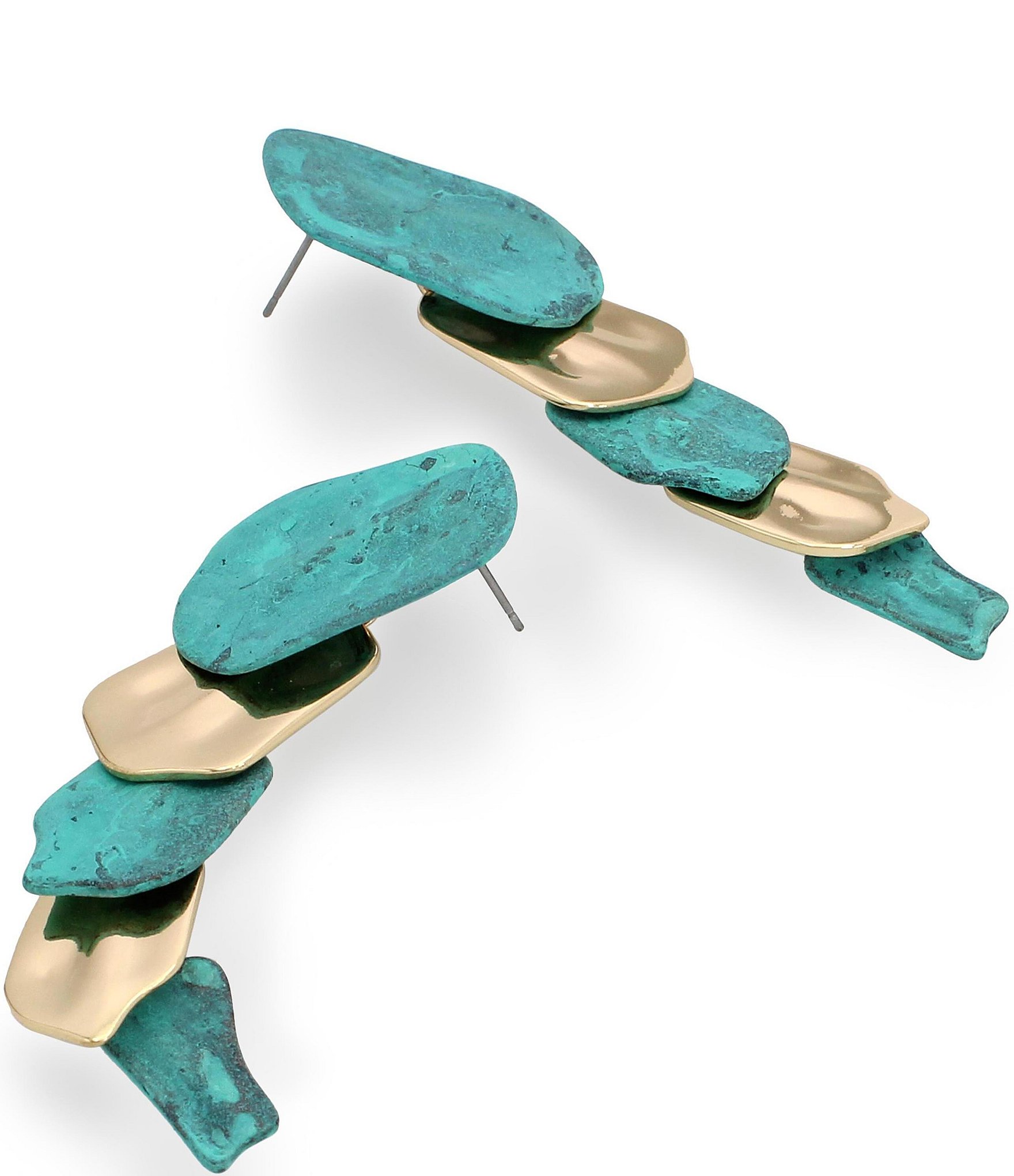 Robert Lee Morris Soho Patina Statement Linear Earrings