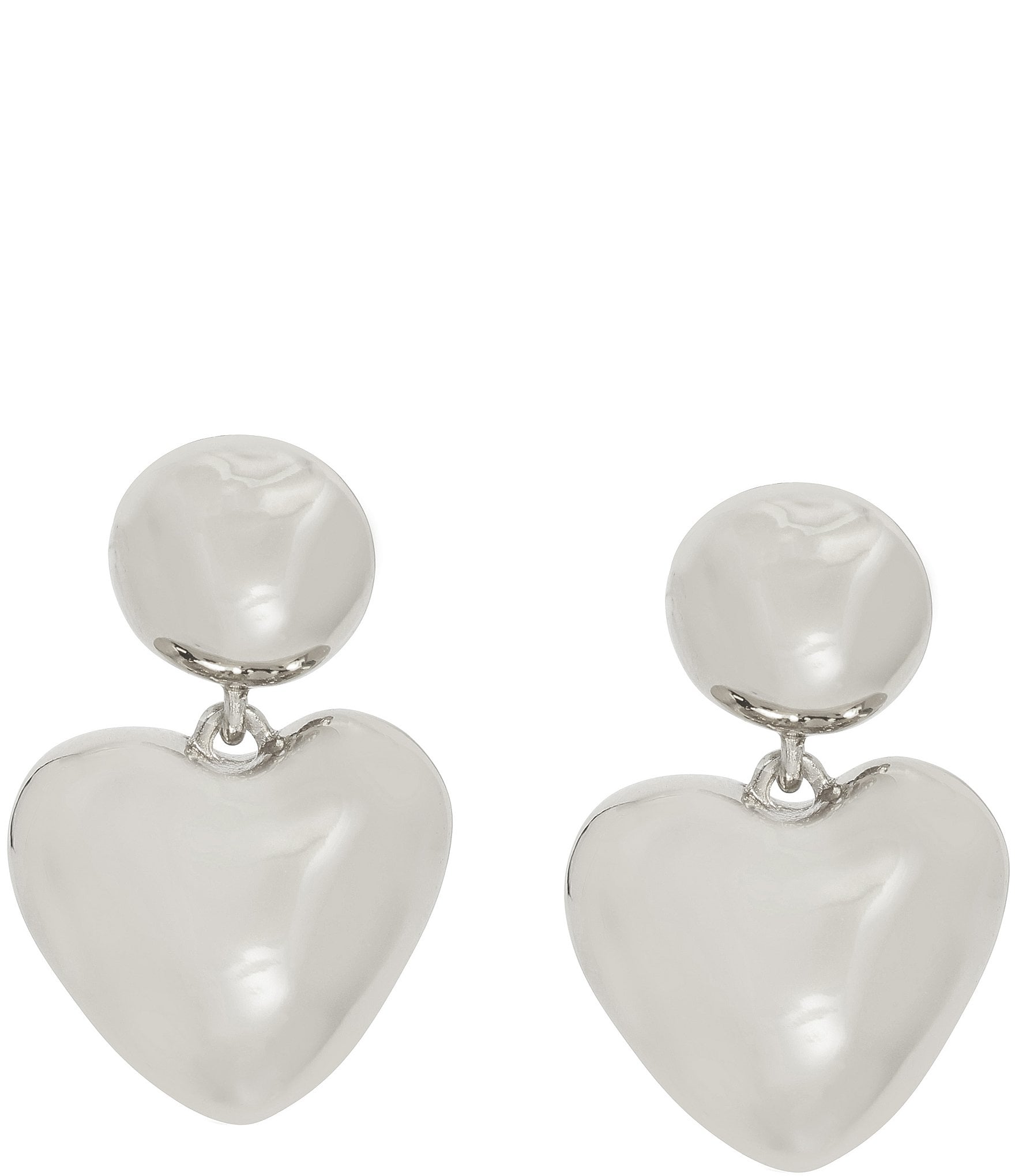 Robert Lee Morris Soho Puffy Heart Double Drop Earrings