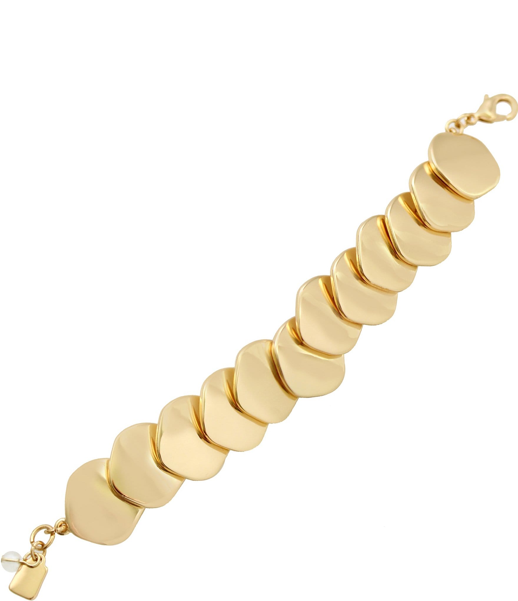 Robert Lee Morris Soho Sculpted Disc Link Line Bracelet