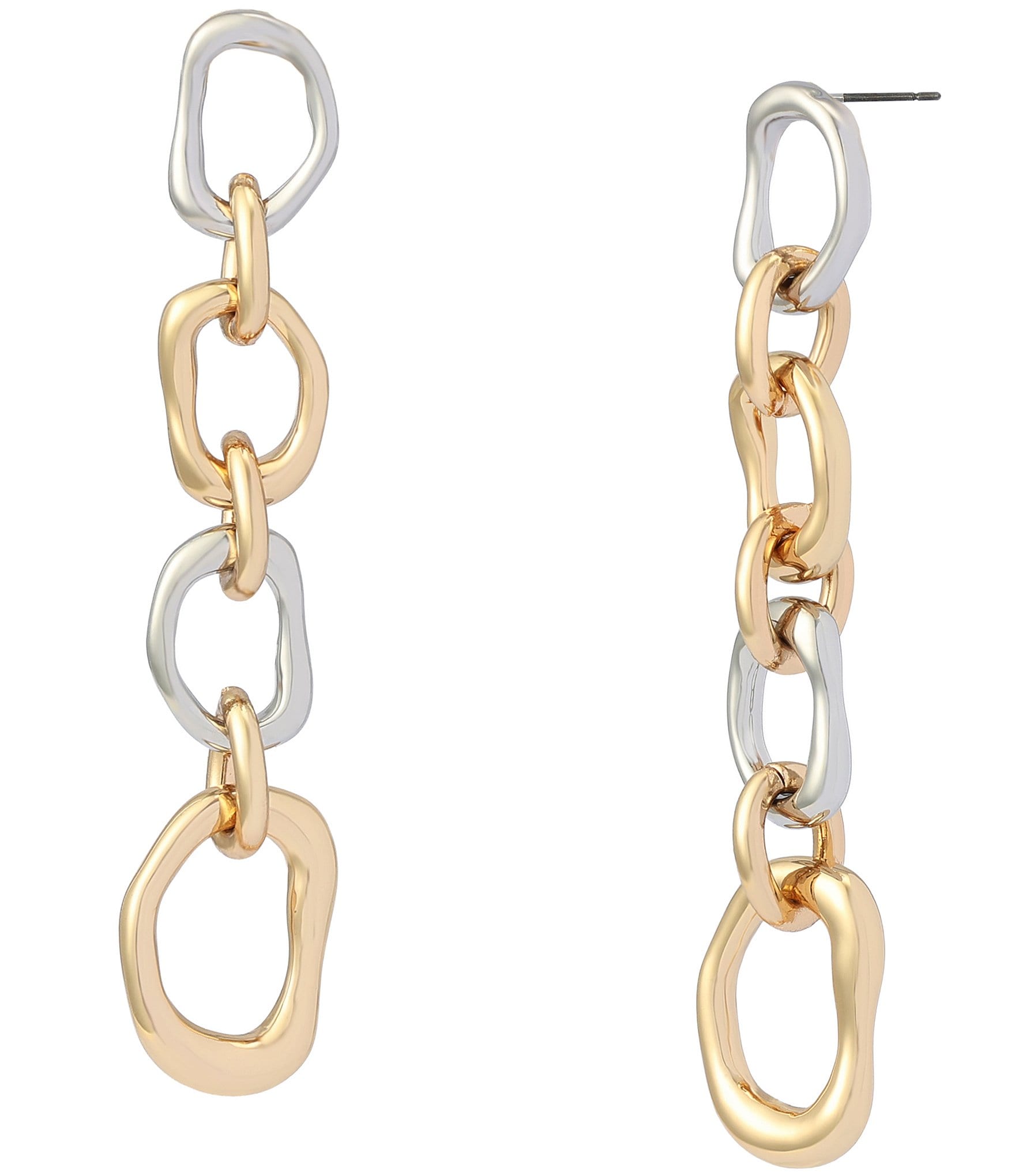 Robert Lee Morris Soho Sculpted Link Linear Earrings