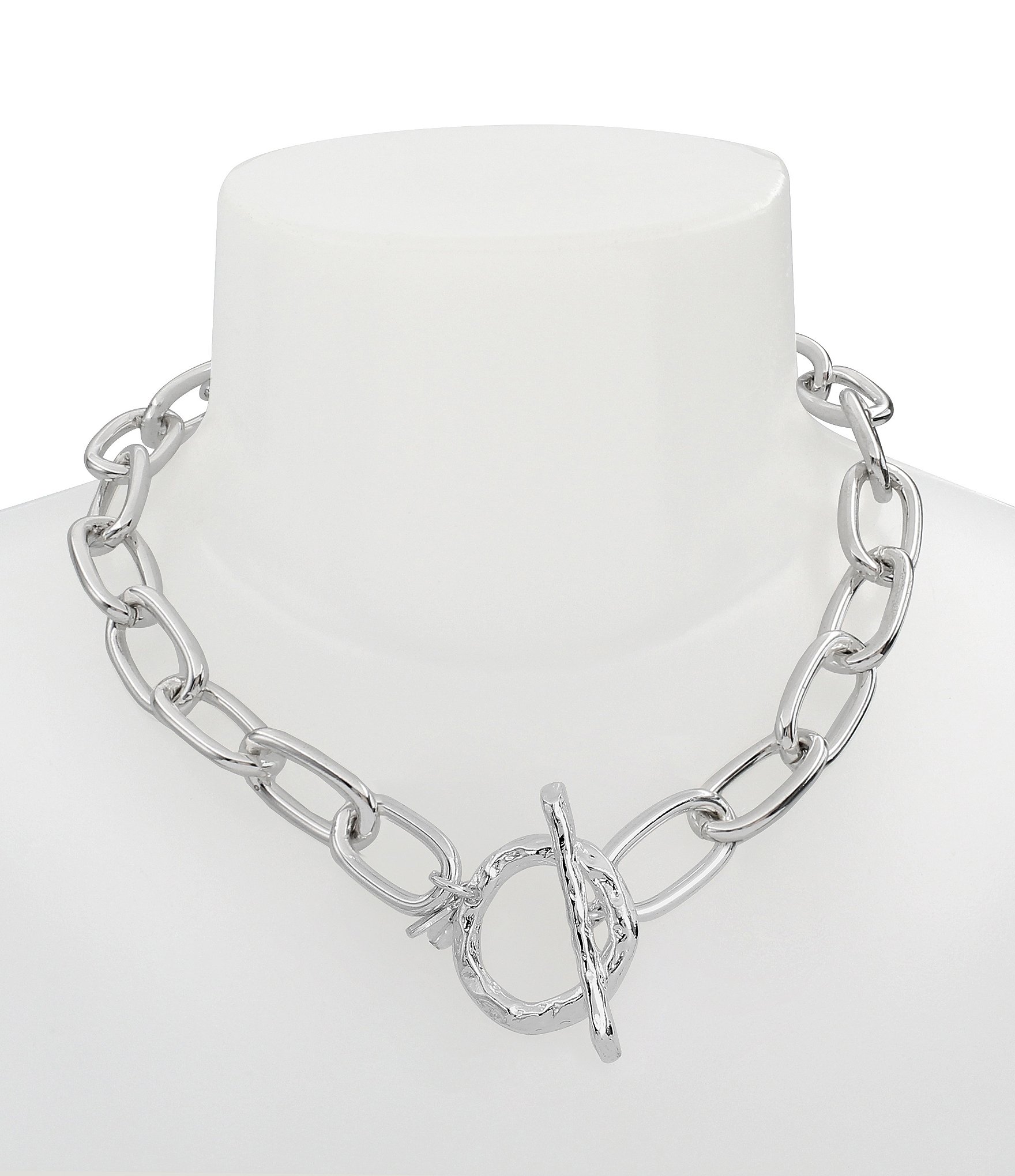 Robert Lee Morris Soho Textured Chain Collar Necklace