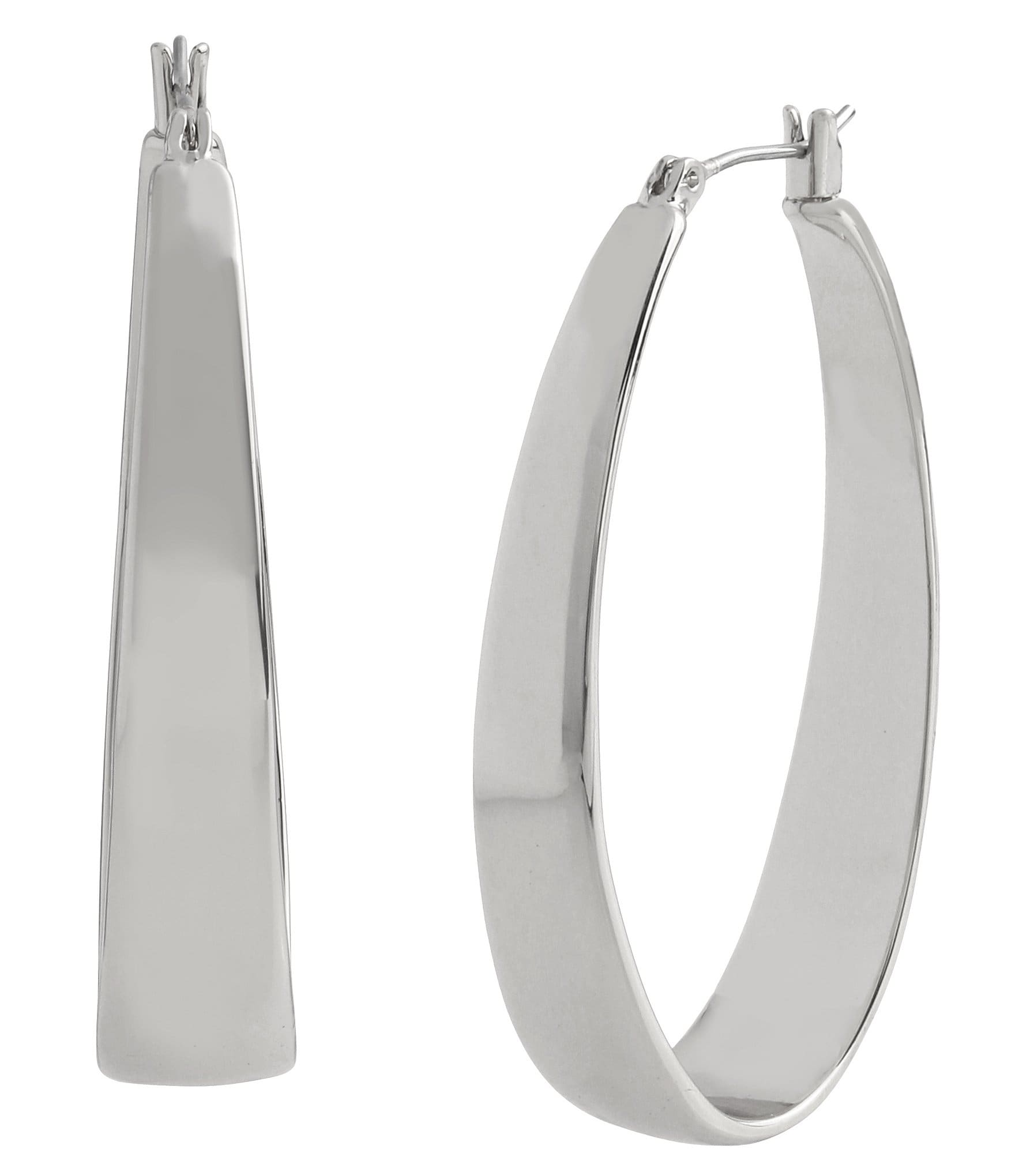 Robert Lee Morris Soho Thick Oval Hoop Earrings