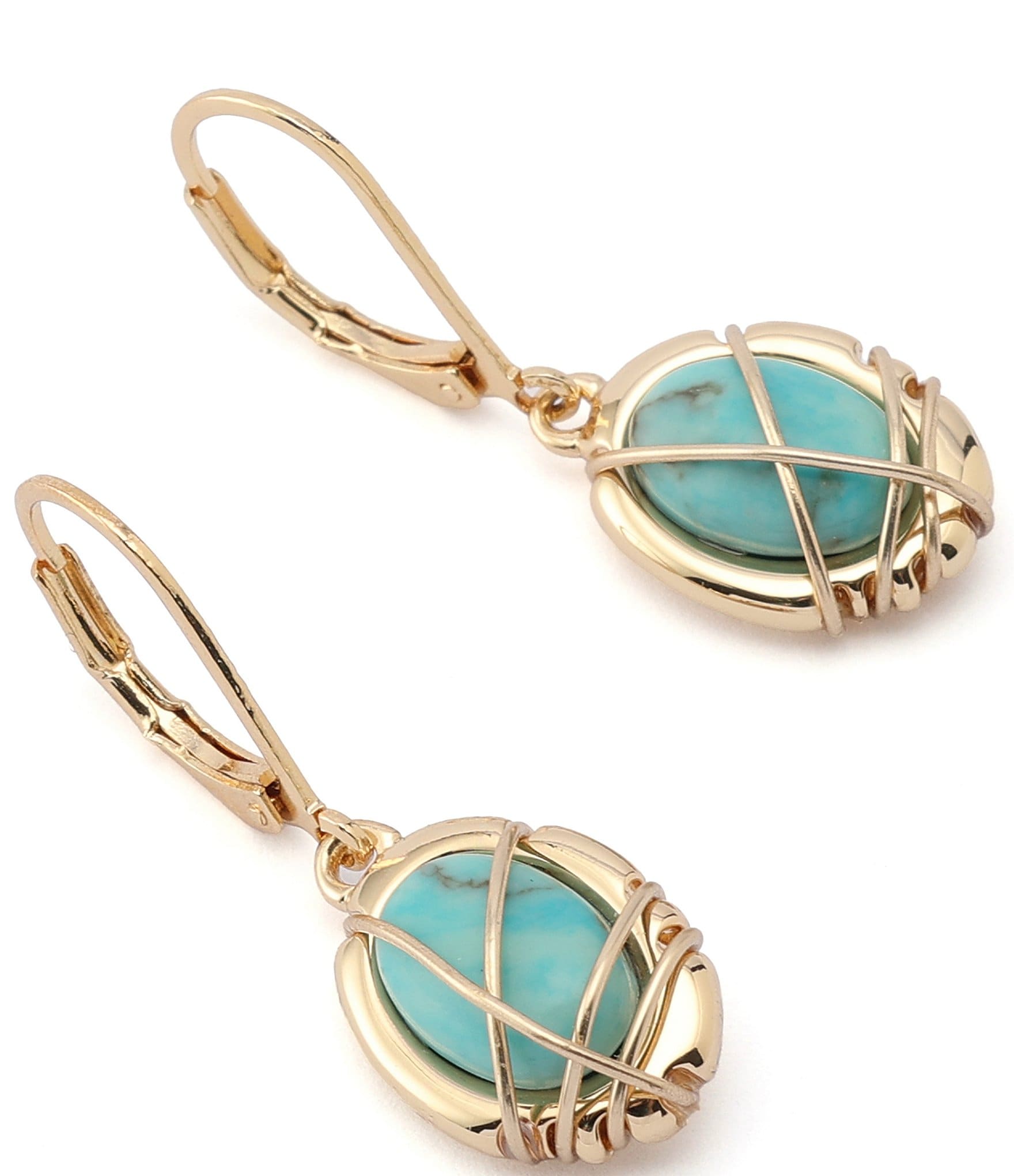Robert Lee Morris Soho Turquoise Stone Drop Earrings