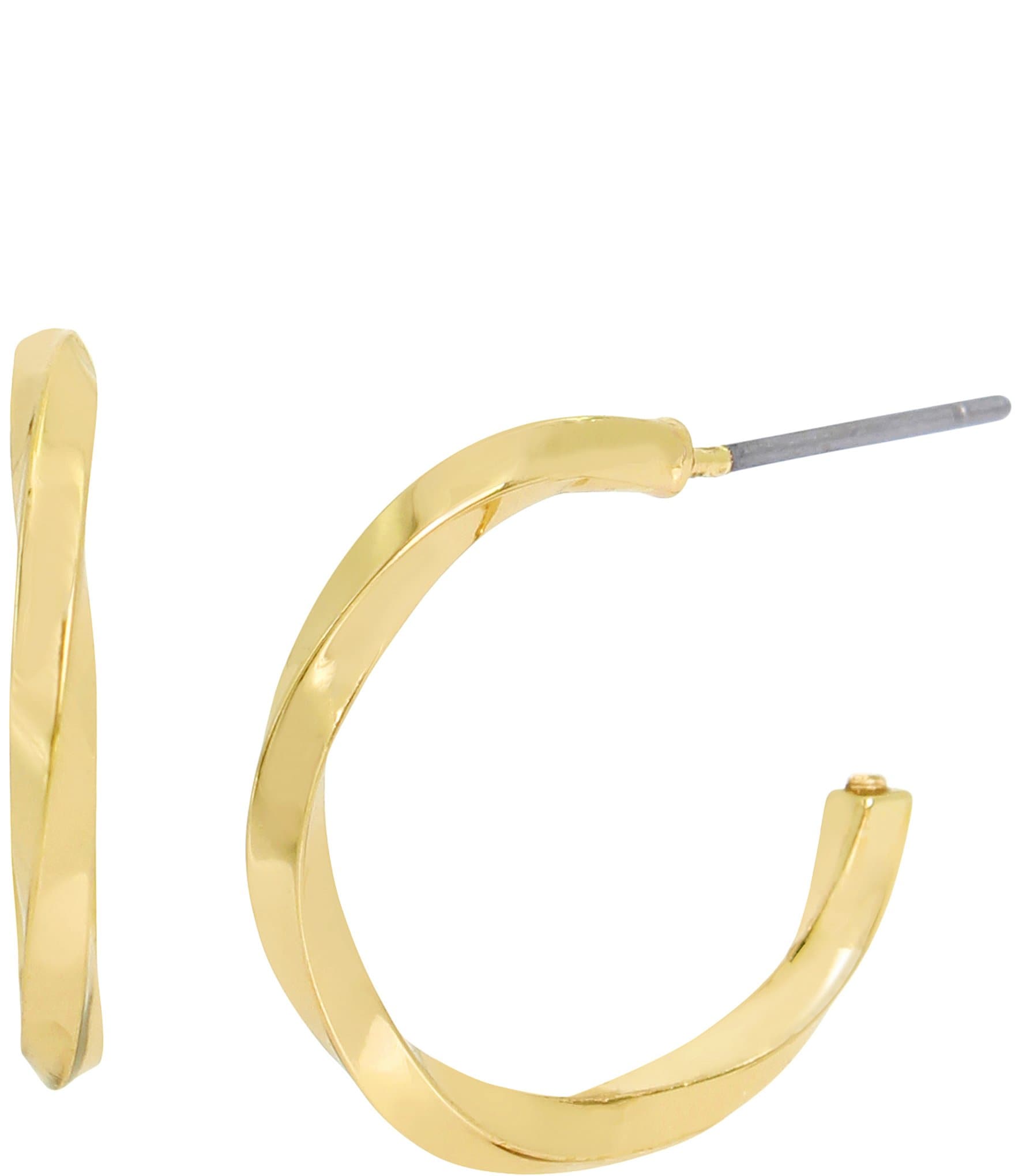 Robert Lee Morris Soho Gold Twist Huggie Hoop Earrings | Dillard's