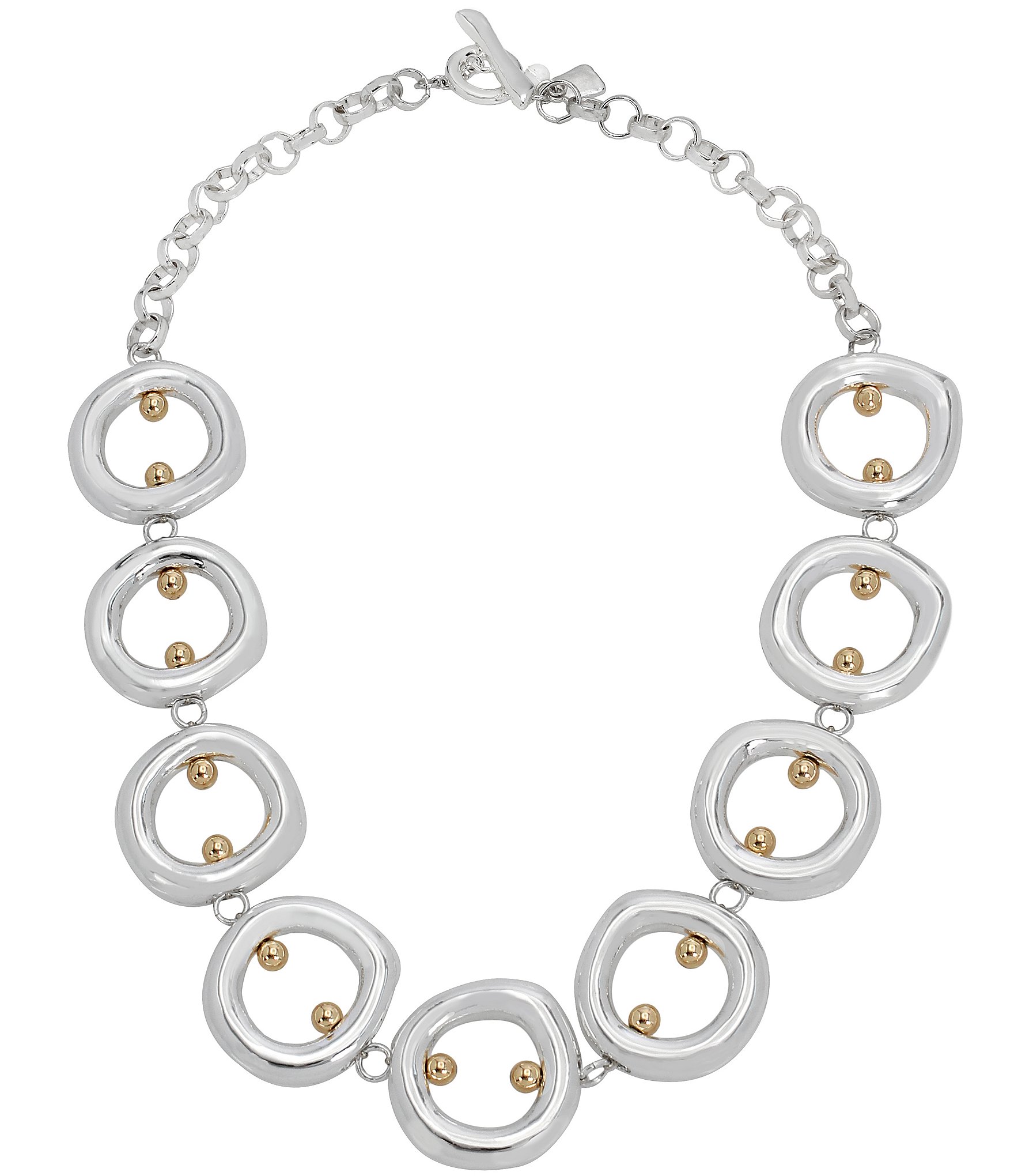 Robert Lee Morris Soho Two-Tone Open Circle Collar Necklace | Dillard's
