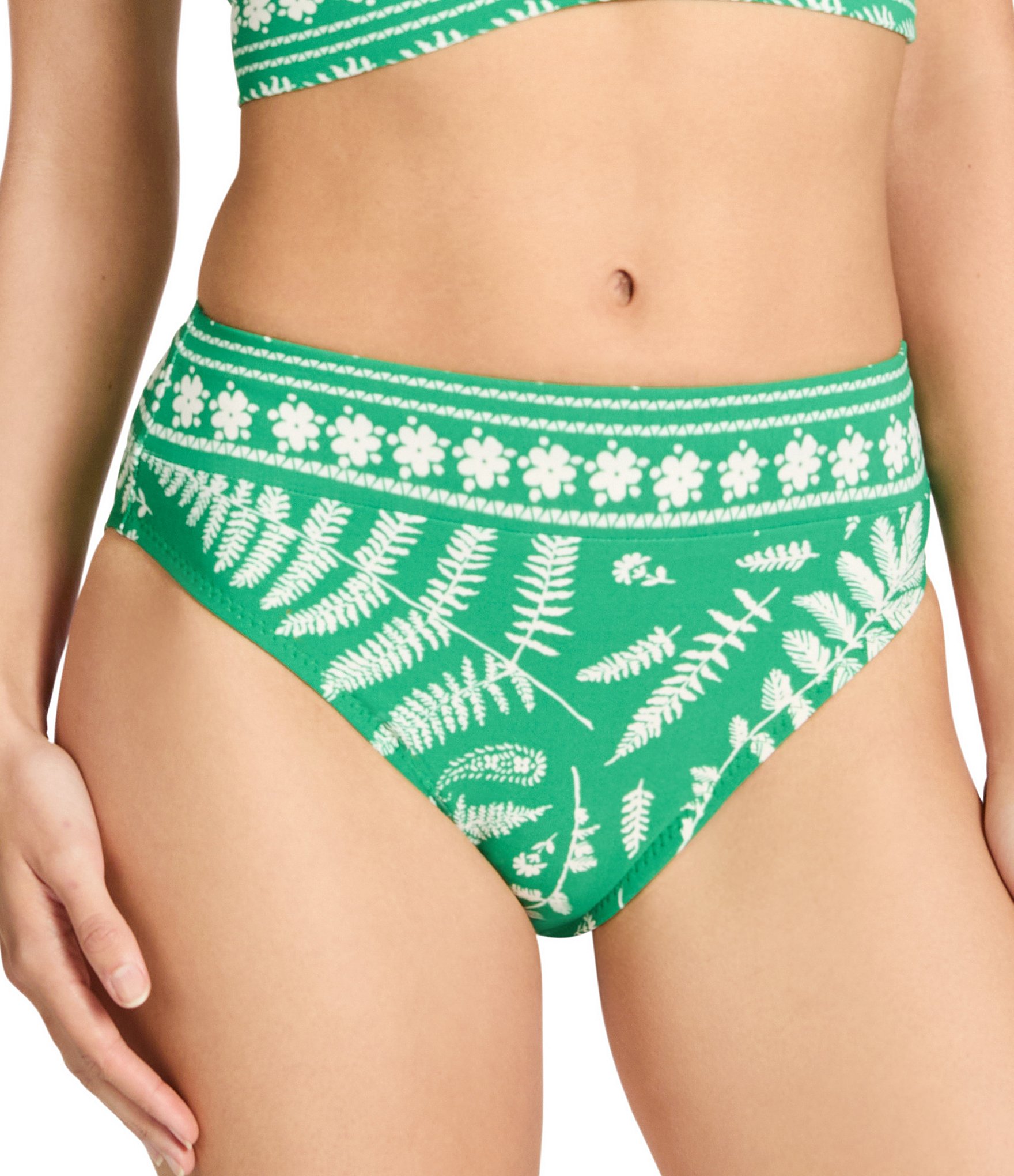 ROBIN PICCONE Hailey Moderate Coverage High Waist Swim Bottom
